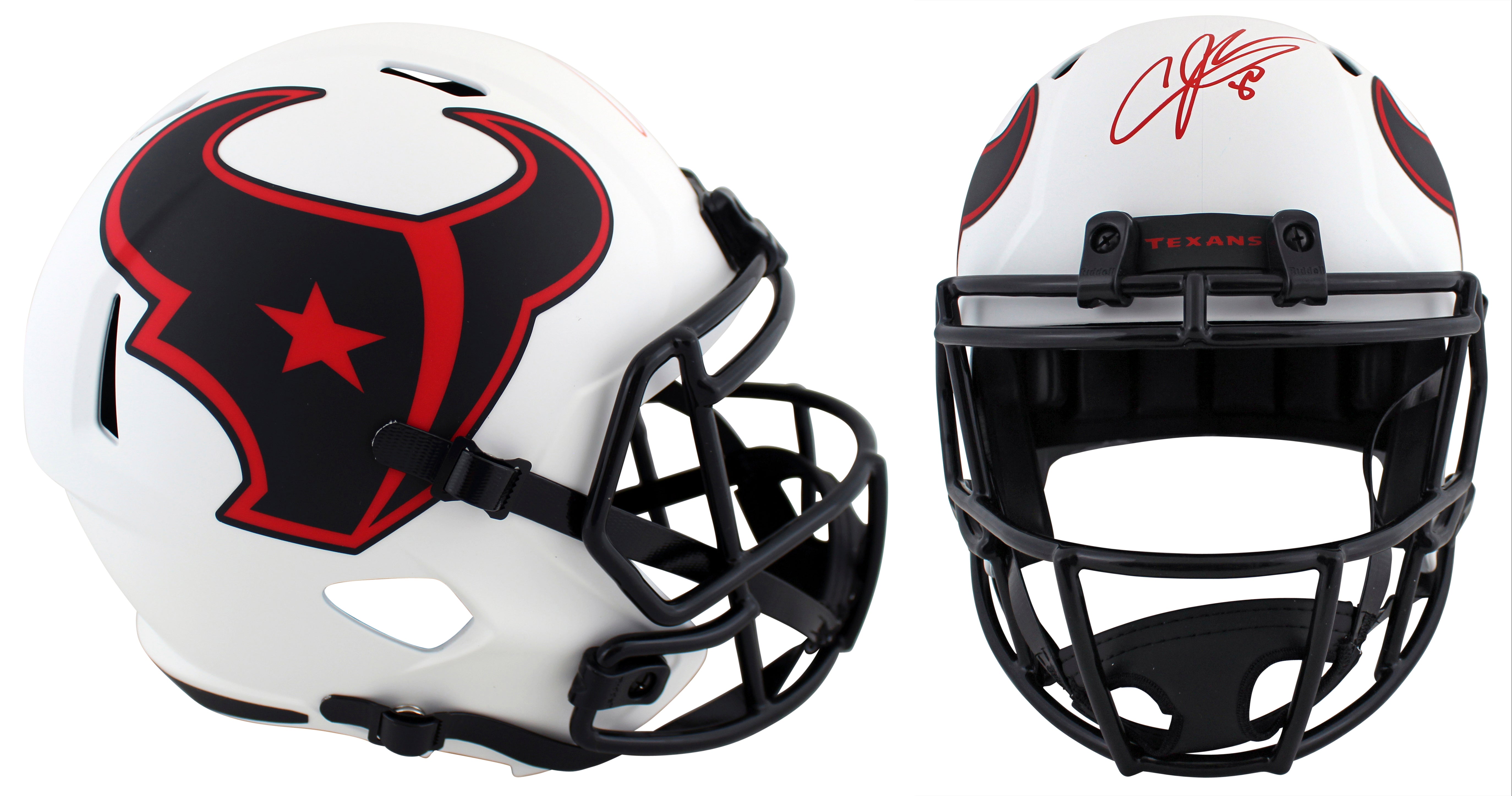 Texans Andre Johnson Authentic Signed Lunar Full Size Speed Rep Helmet JSA Wit