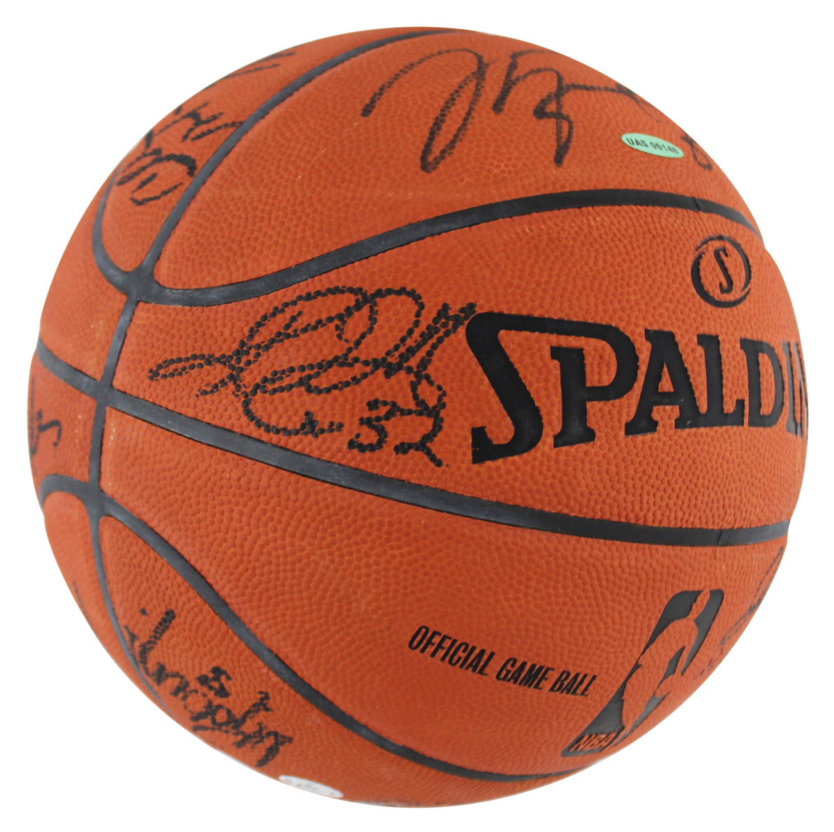 1992 Dream Team (12) Jordan, Johnson, Bird, Barkley Signed Basketball BAS COA 1