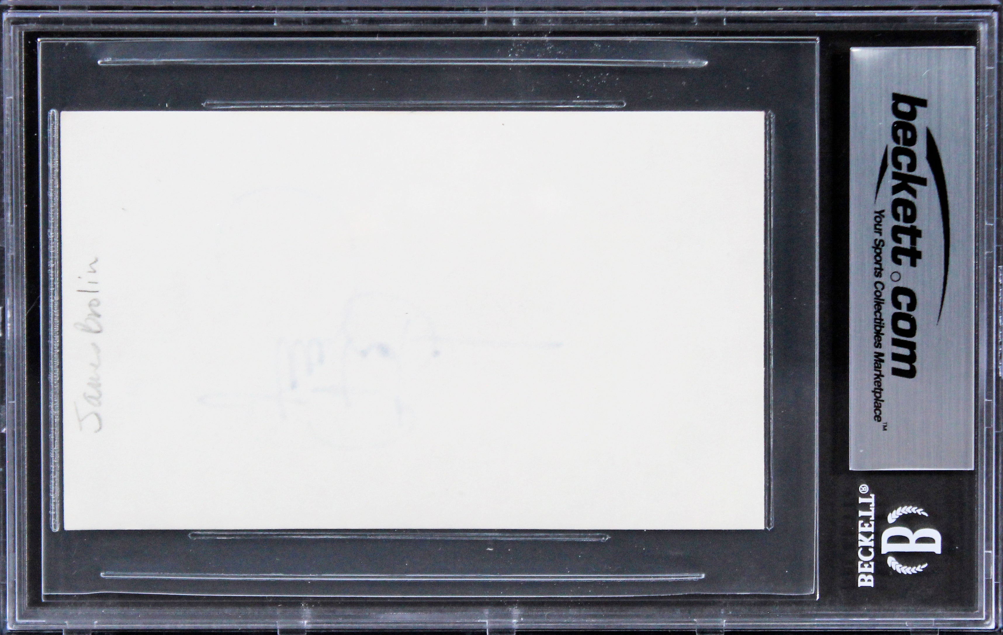 James Brolin The Amityville Horror Signed 3x5 Index Card Autographed BAS Slabbed