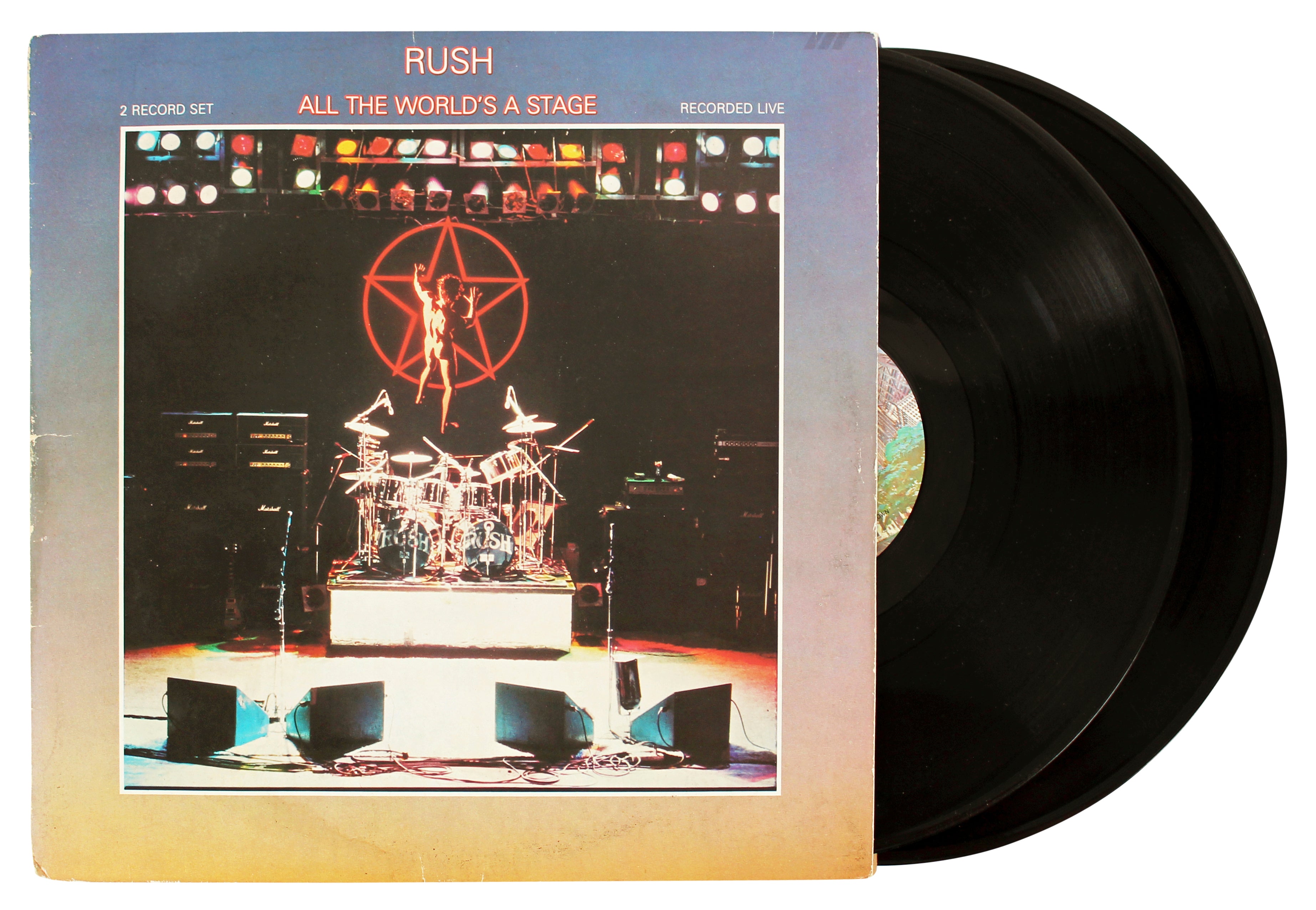 Rush (3) Lee, Lifeson & Peart Authentic Signed Album Cover W/ Vinyl BAS #AC33484