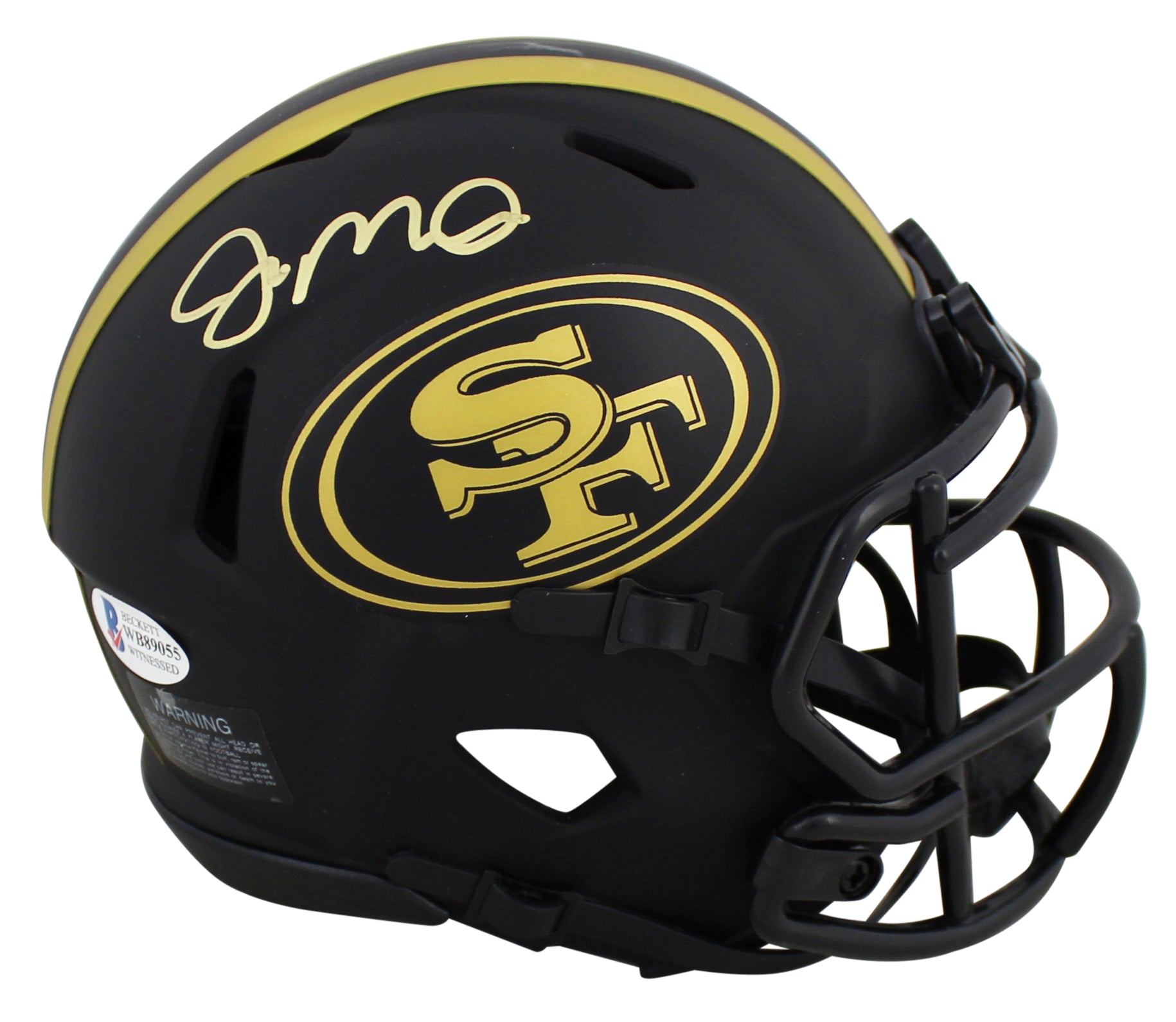 49ers Joe Montana Authentic Signed Eclipse Speed Mini Helmet BAS Witnessed