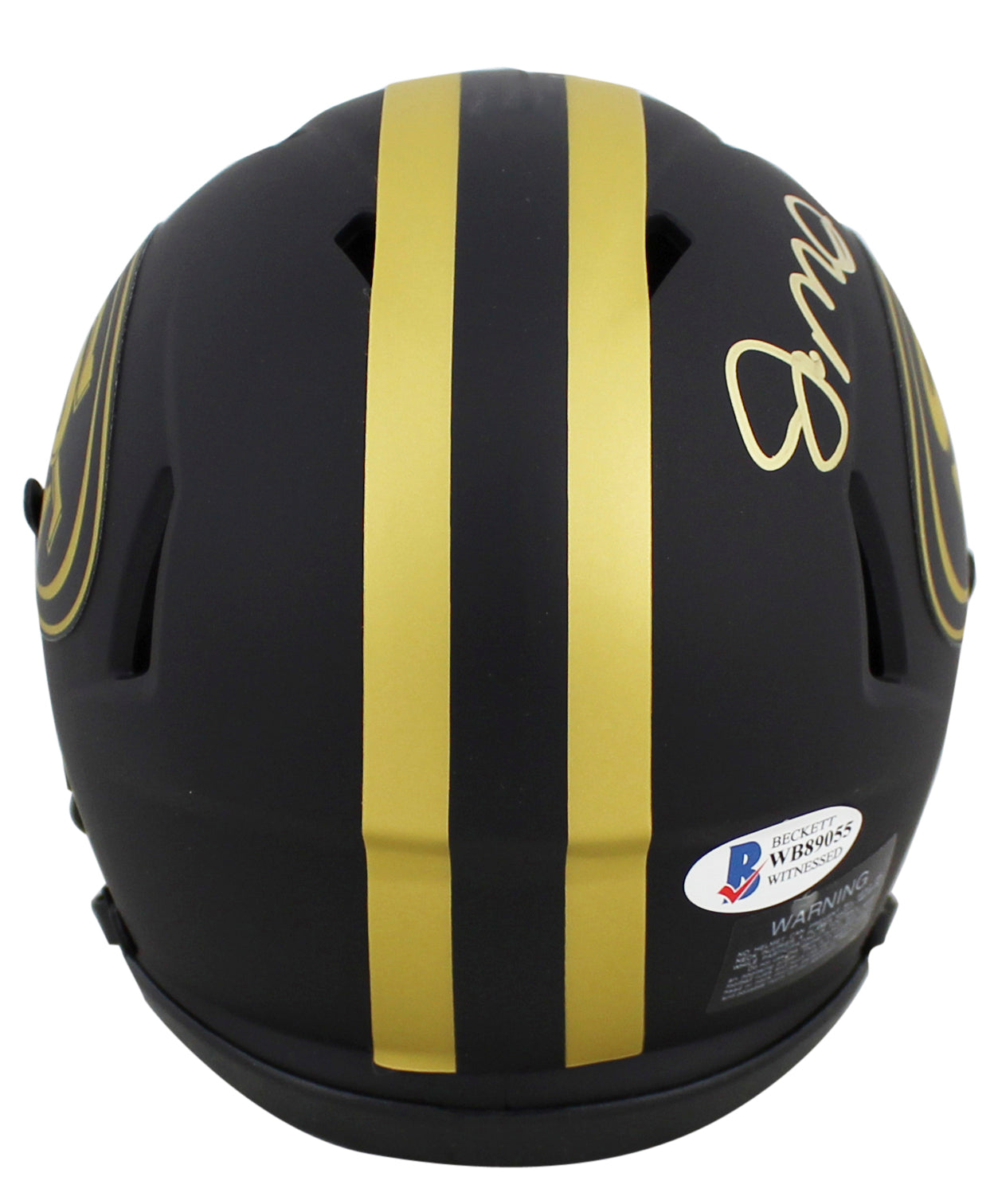49ers Joe Montana Authentic Signed Eclipse Speed Mini Helmet BAS Witnessed