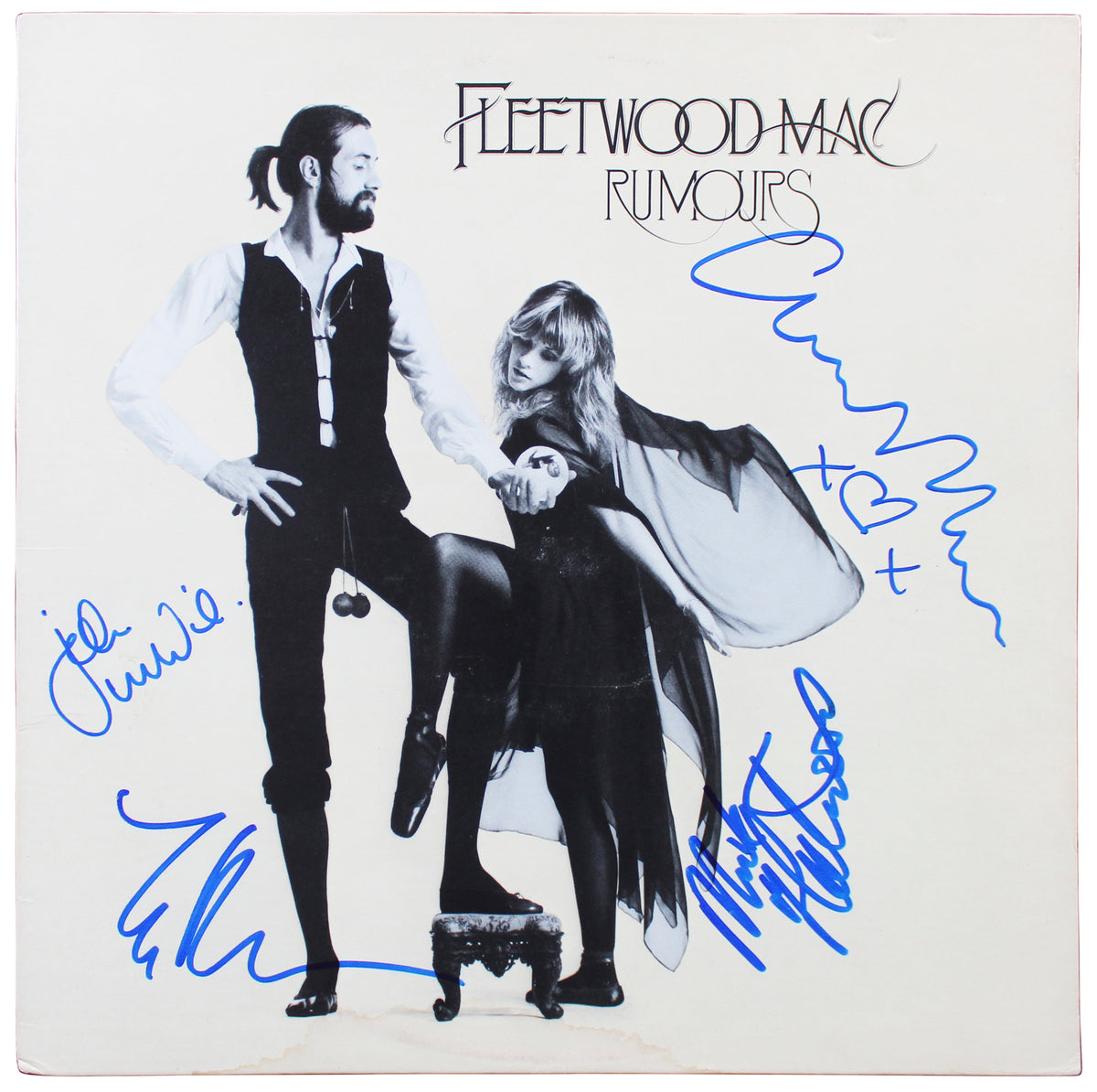 Fleetwood Mac (4) Buckingham, Fleetwood, McVie & McVie Signed Album Cover BAS