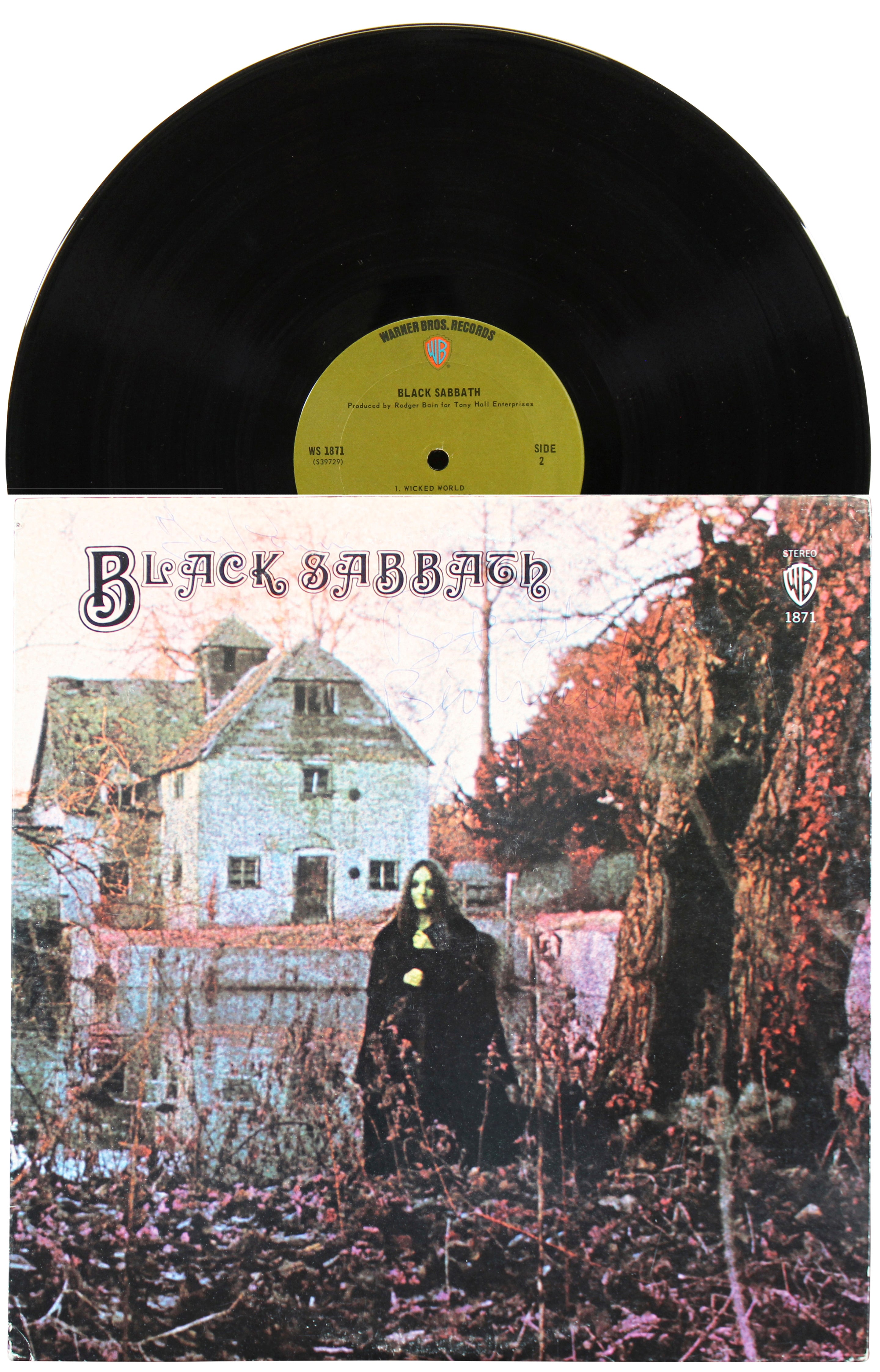 Black Sabbath (4) Osbourne, Butler, Iommi & Ward Signed Album Cover W/ Vinyl BAS