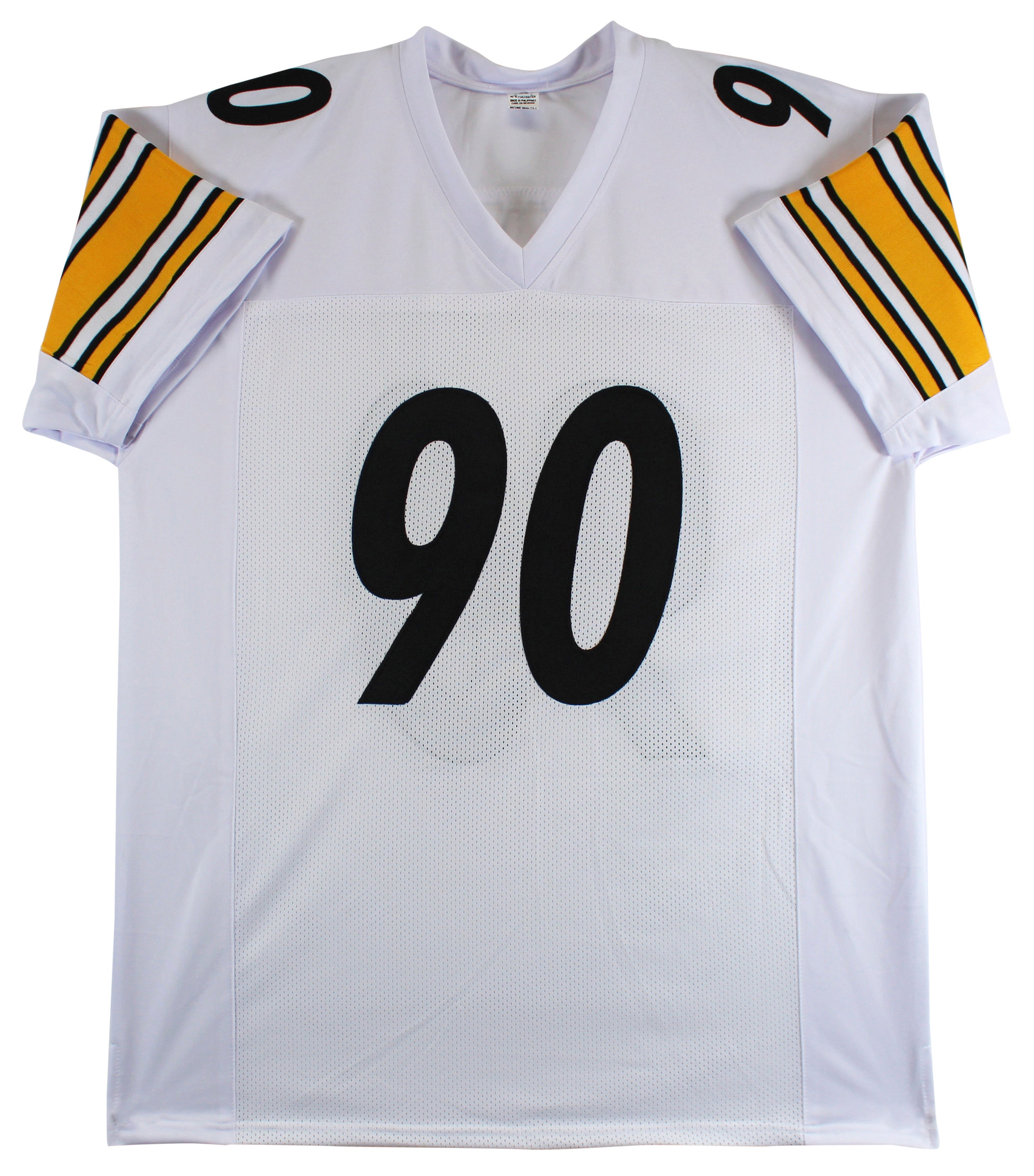 T.J. Watt Authentic Signed White Pro Style Jersey Autographed BAS Witnessed