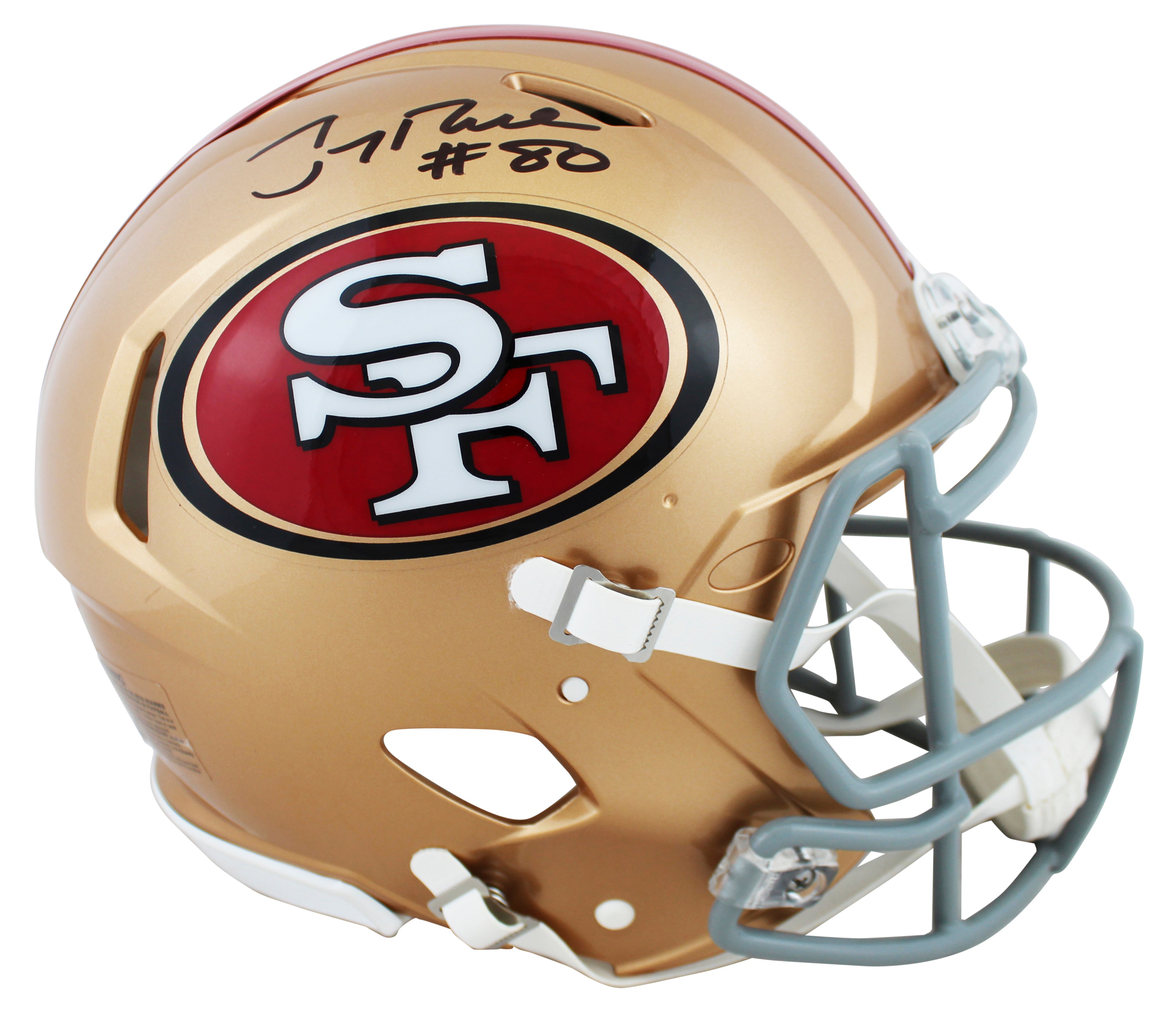 49ers Jerry Rice Authentic Signed Full Size Speed Proline Helmet BAS Witnessed