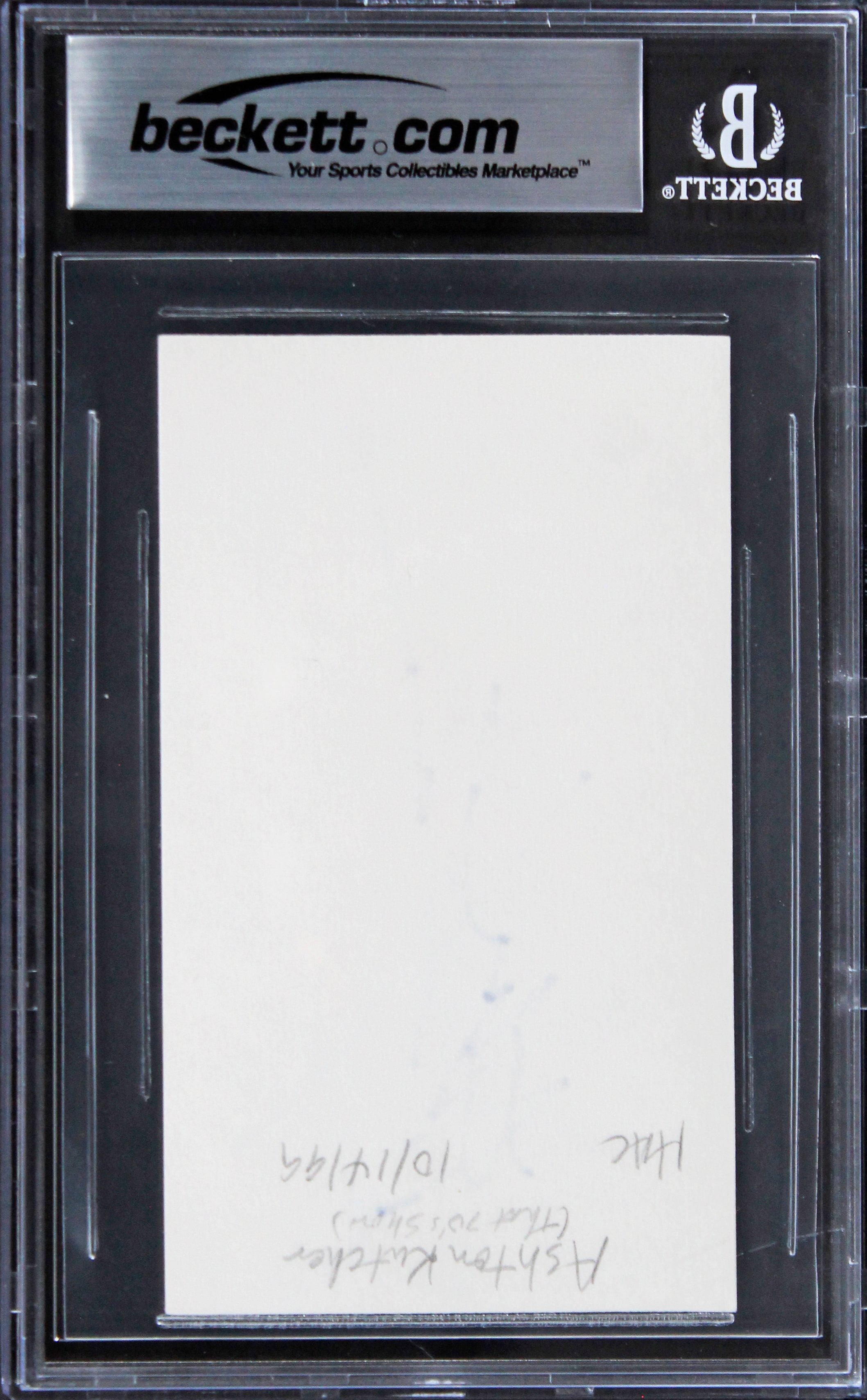 Ashton Kutcher That 70's Show Authentic Signed 3x5 Index Card BAS Slabbed 2