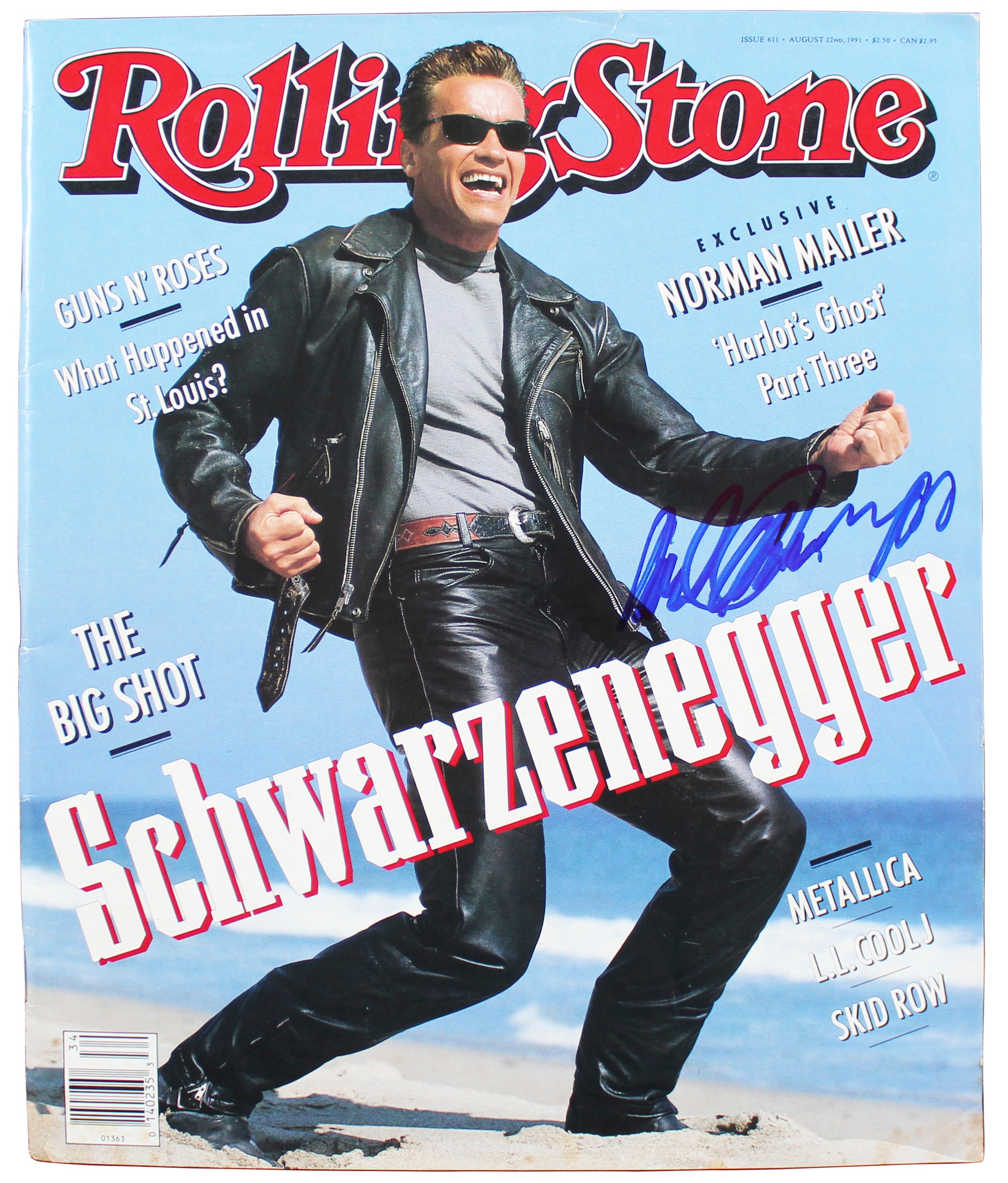 Arnold Schwarzenegger Terminator Signed Rolling Stone Magazine BAS #AB77721