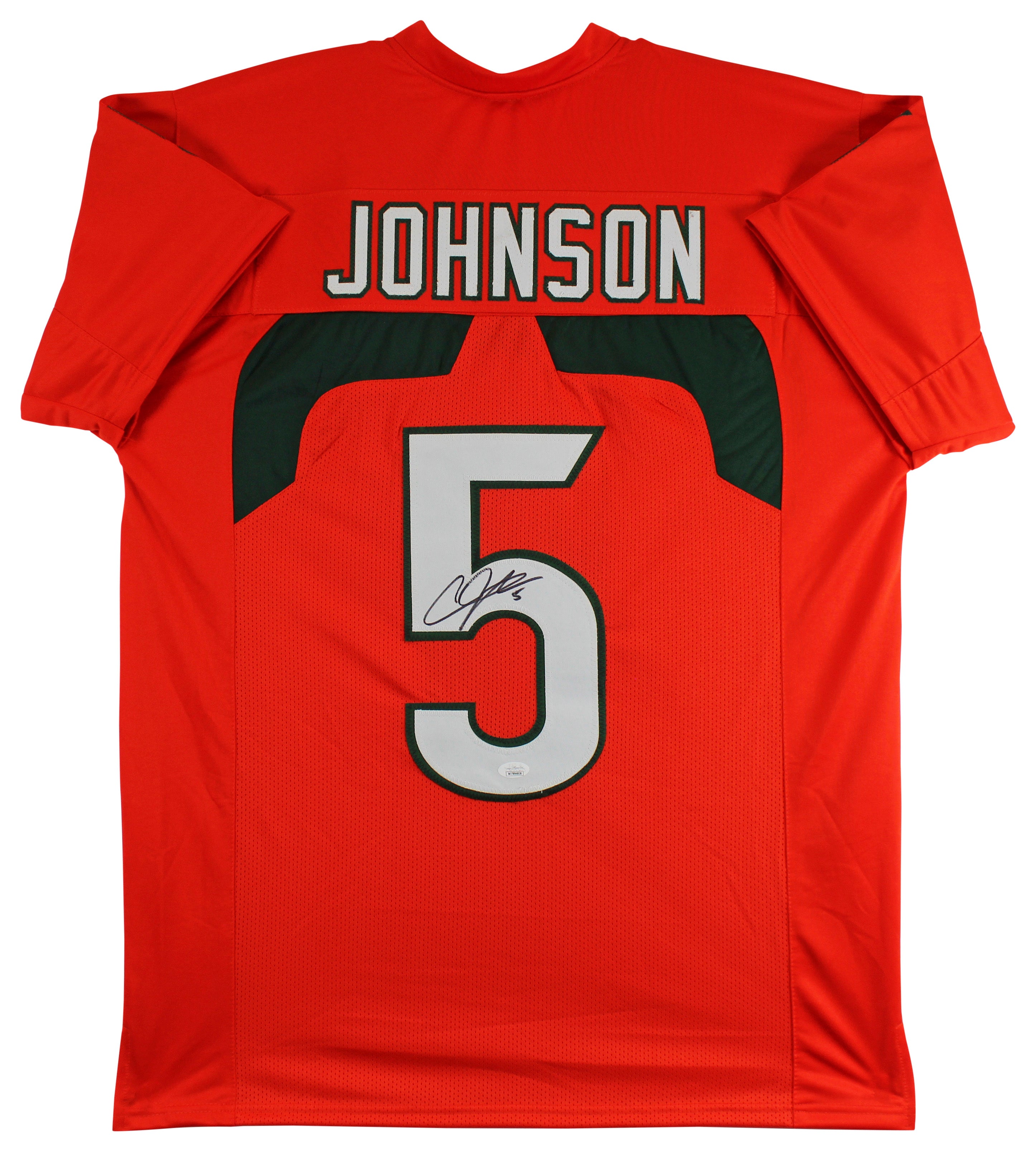 Miami Andre Johnson Authentic Signed Orange Pro Style Jersey Autographed JSA Wit