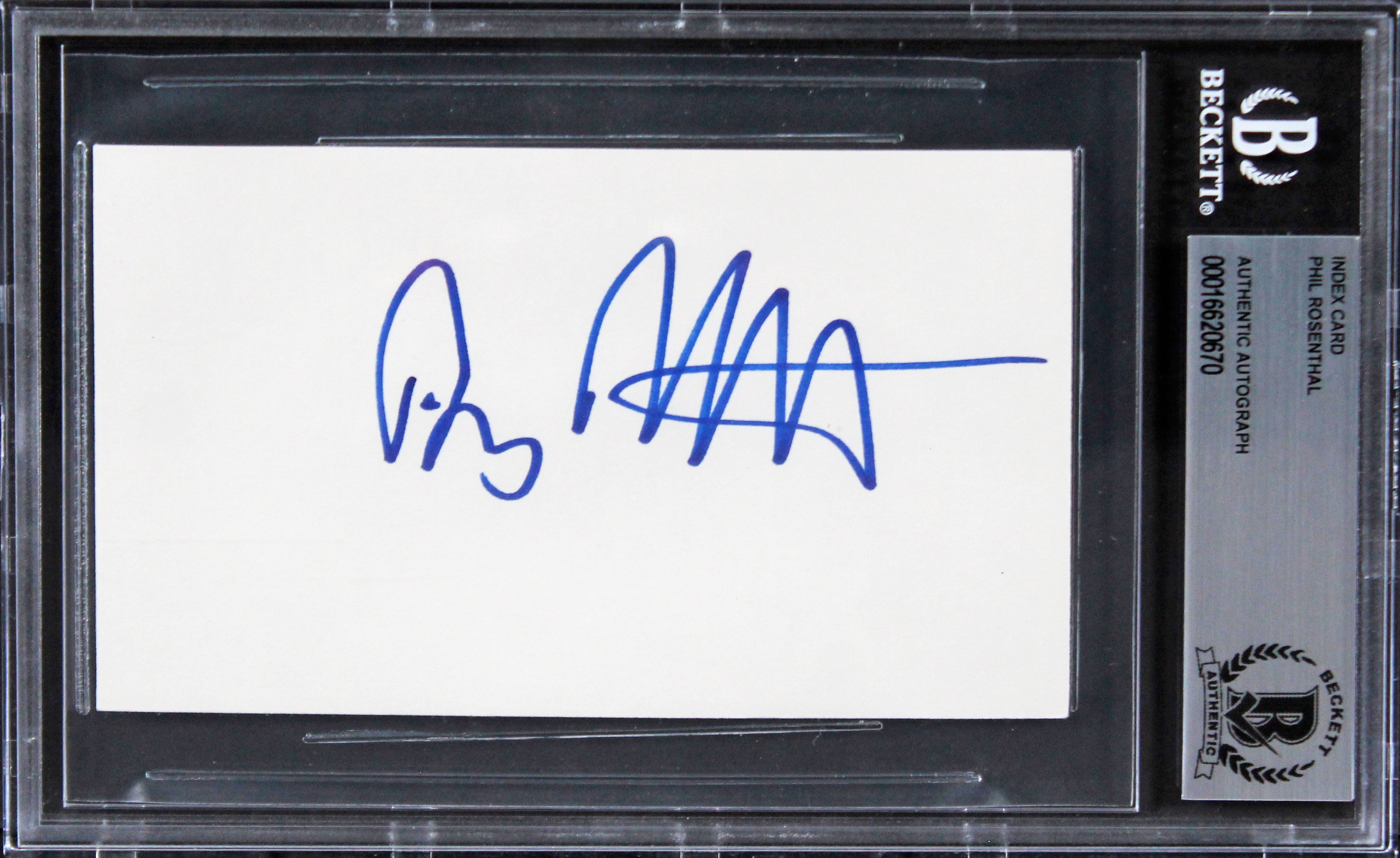 Phil Rosenthal Everyone Loves Raymond Signed 3x5 Index Card BAS Slabbed