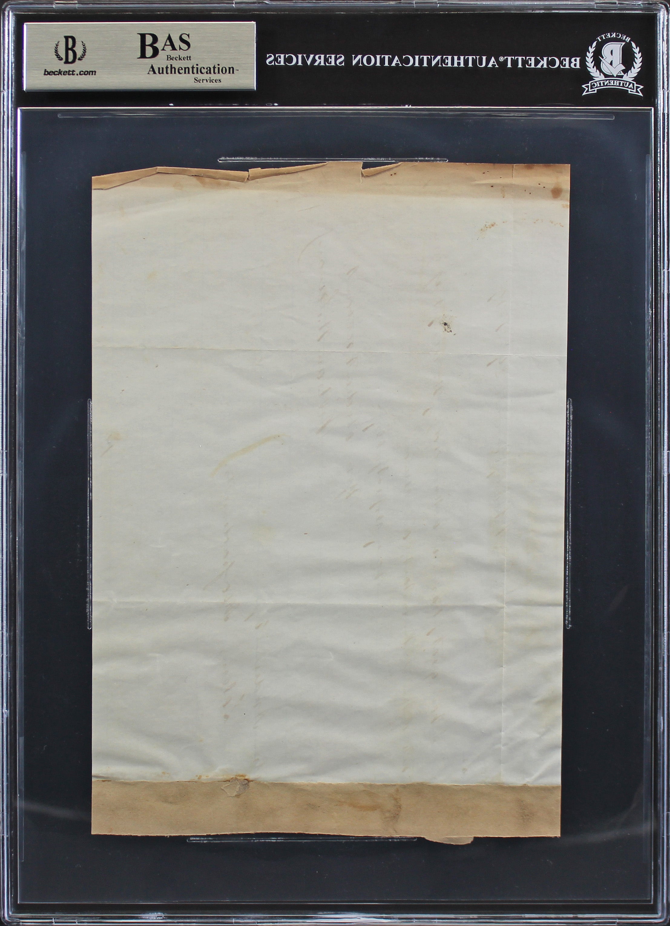 William H. Seward Authentic Signed 6x8.5 1839 Letter Autographed BAS Slabbed