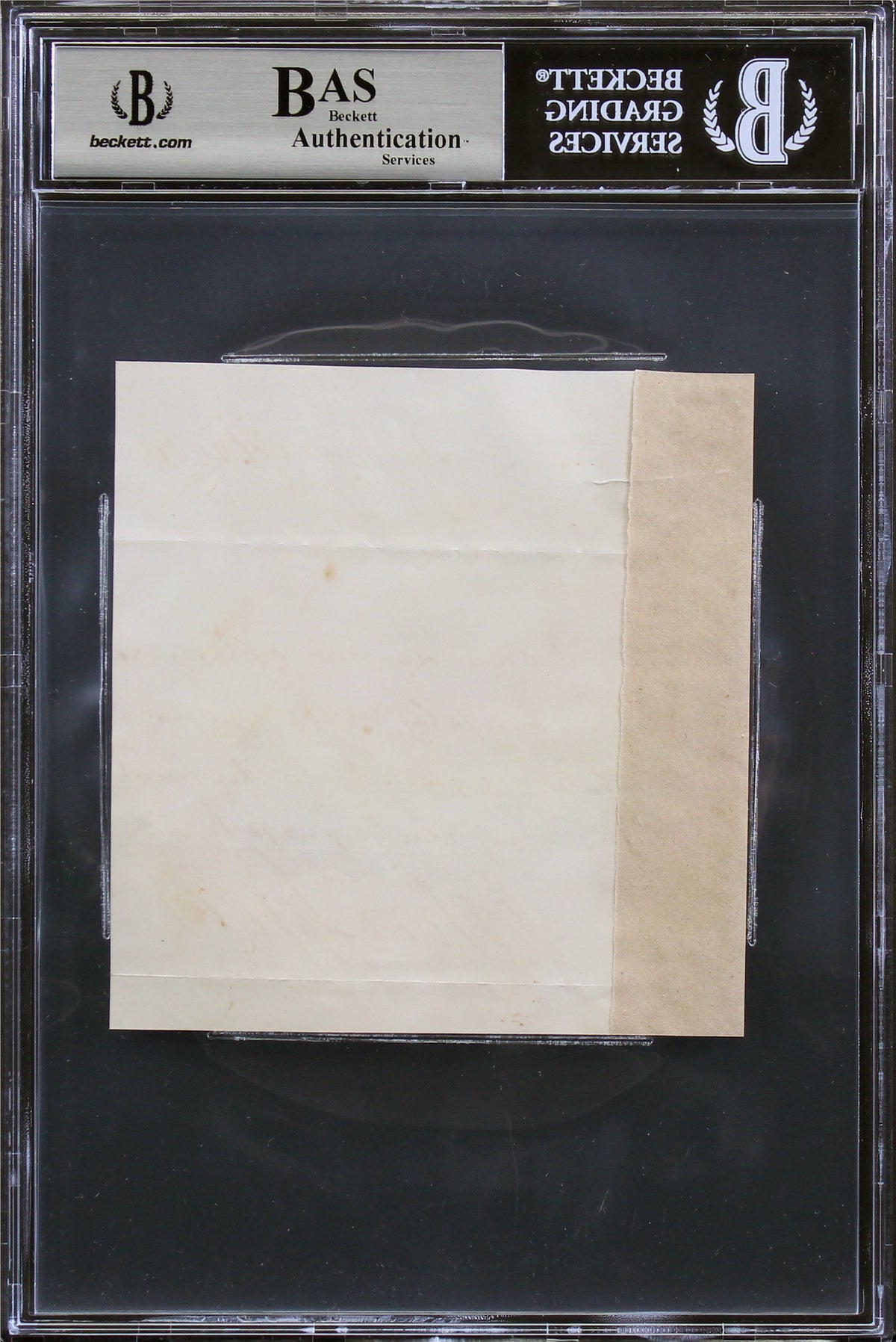 John Tyler Washington Signed 4.25x4.5 1842 Handwritten Letter BAS Slabbed