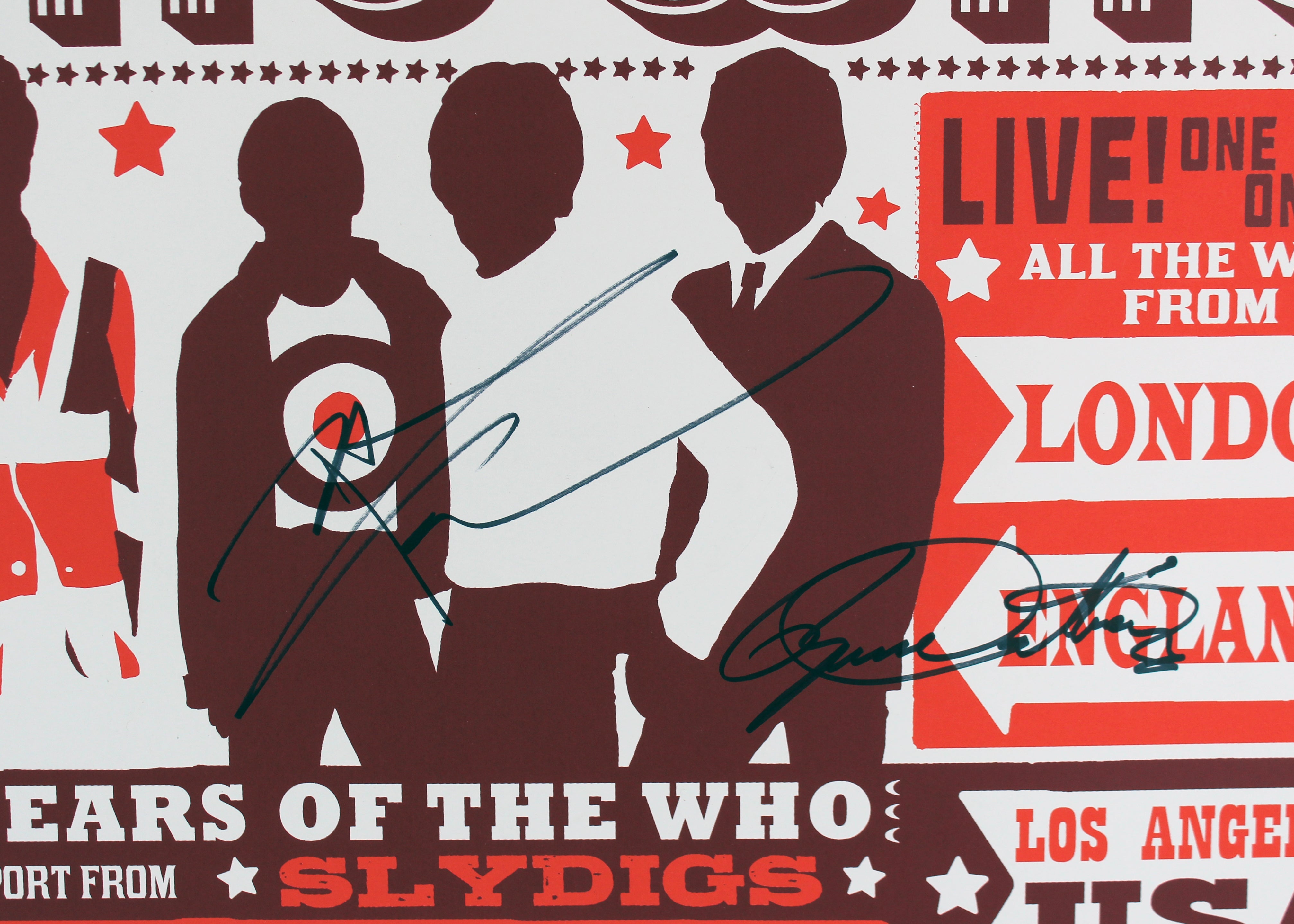The Who (2) Townshend & Daltrey Signed 19.5x23.25 2016 Concert Poster LE BAS