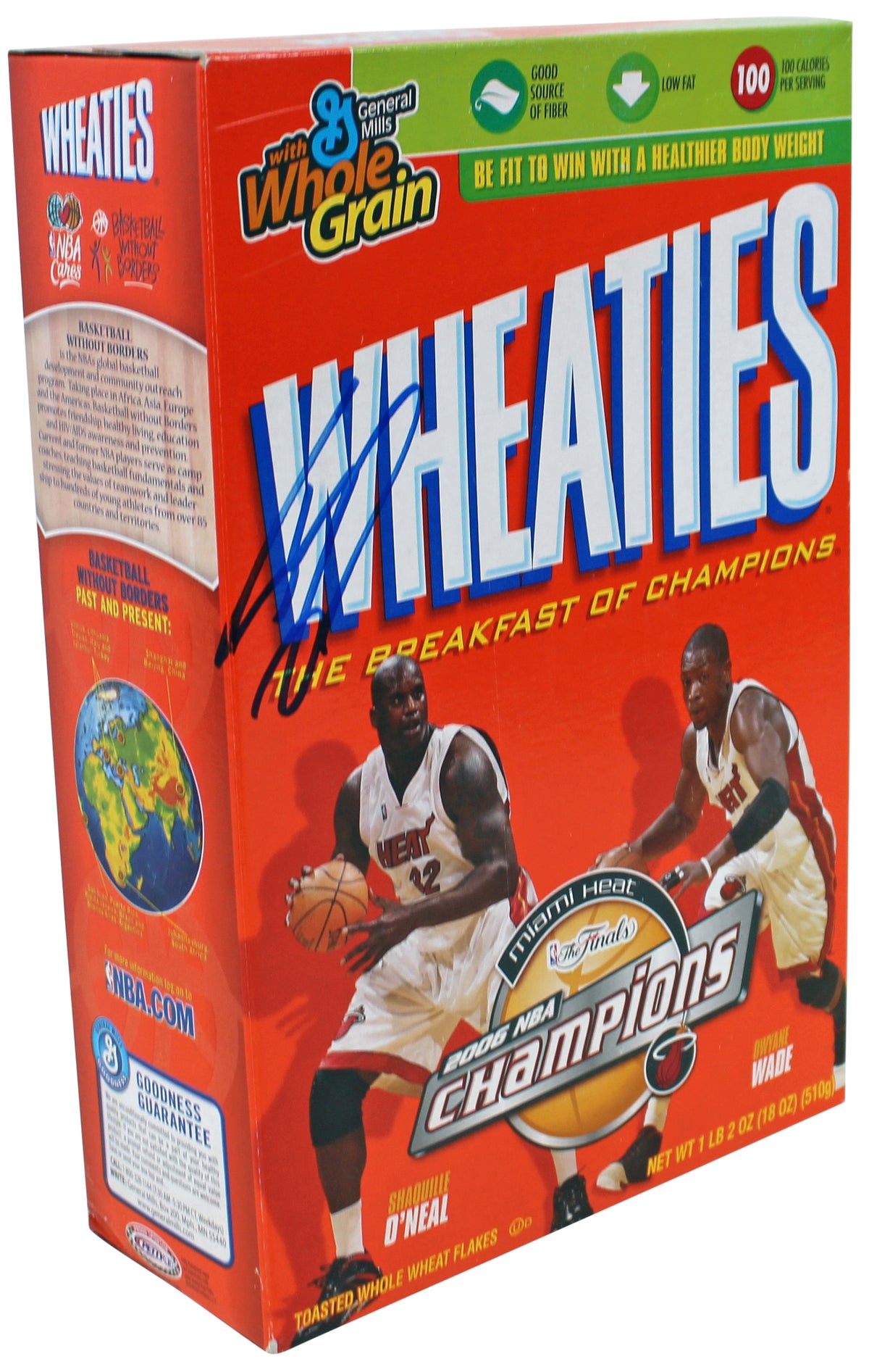 Heat Shaquille O'Neal Authentic Signed Wheaties Box BAS Witnessed #WX21028