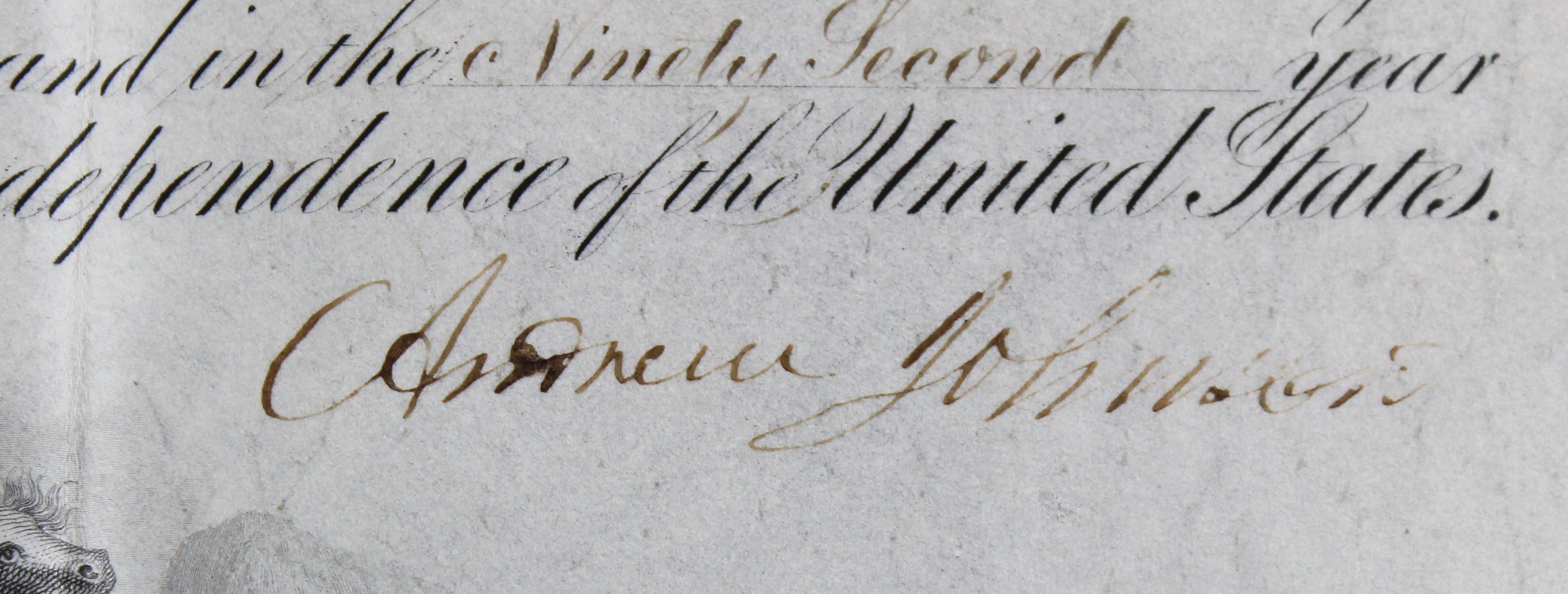Andrew Johnson Signed 15.75x19.75 1868 Military Appointment BAS #AB77735