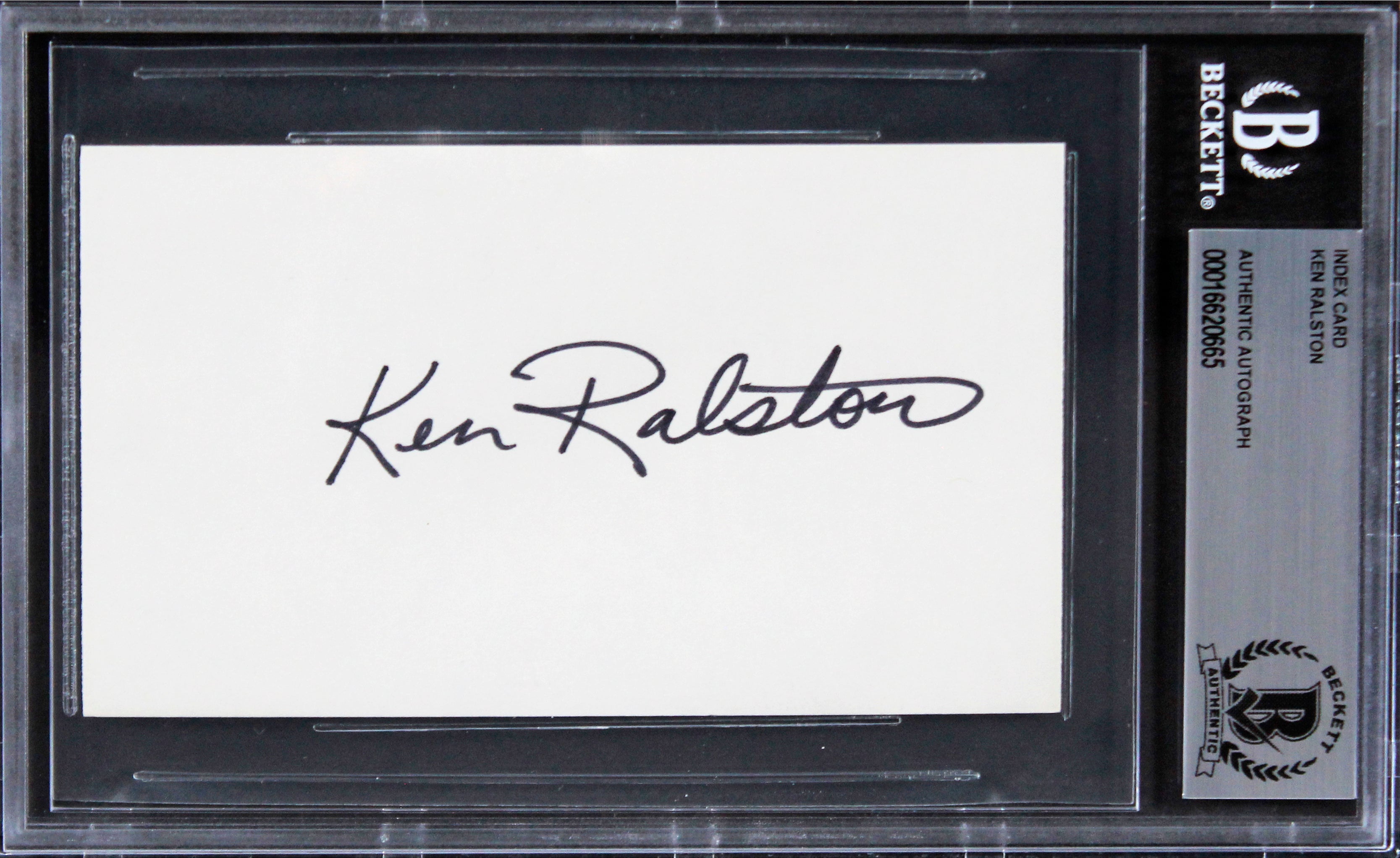 Ken Ralston A Few Good Men Authentic Signed 3x5 Index Card BAS Slabbed