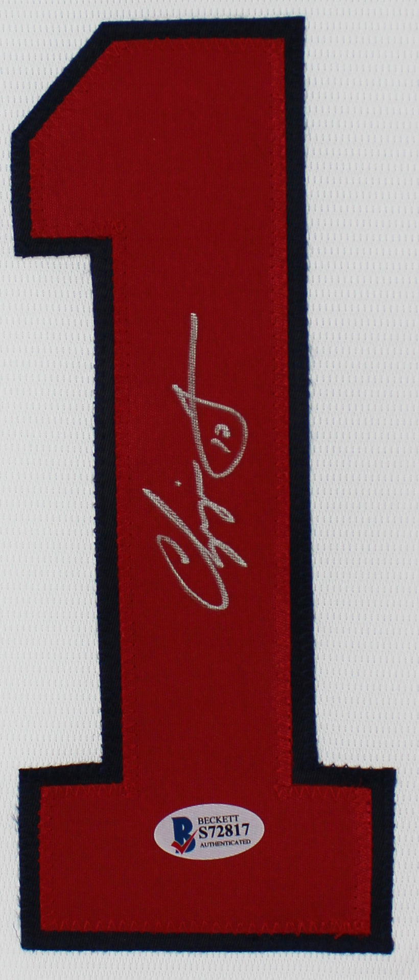 Braves Chipper Jones Authentic Signed White Majestic Coolbase Jersey BAS