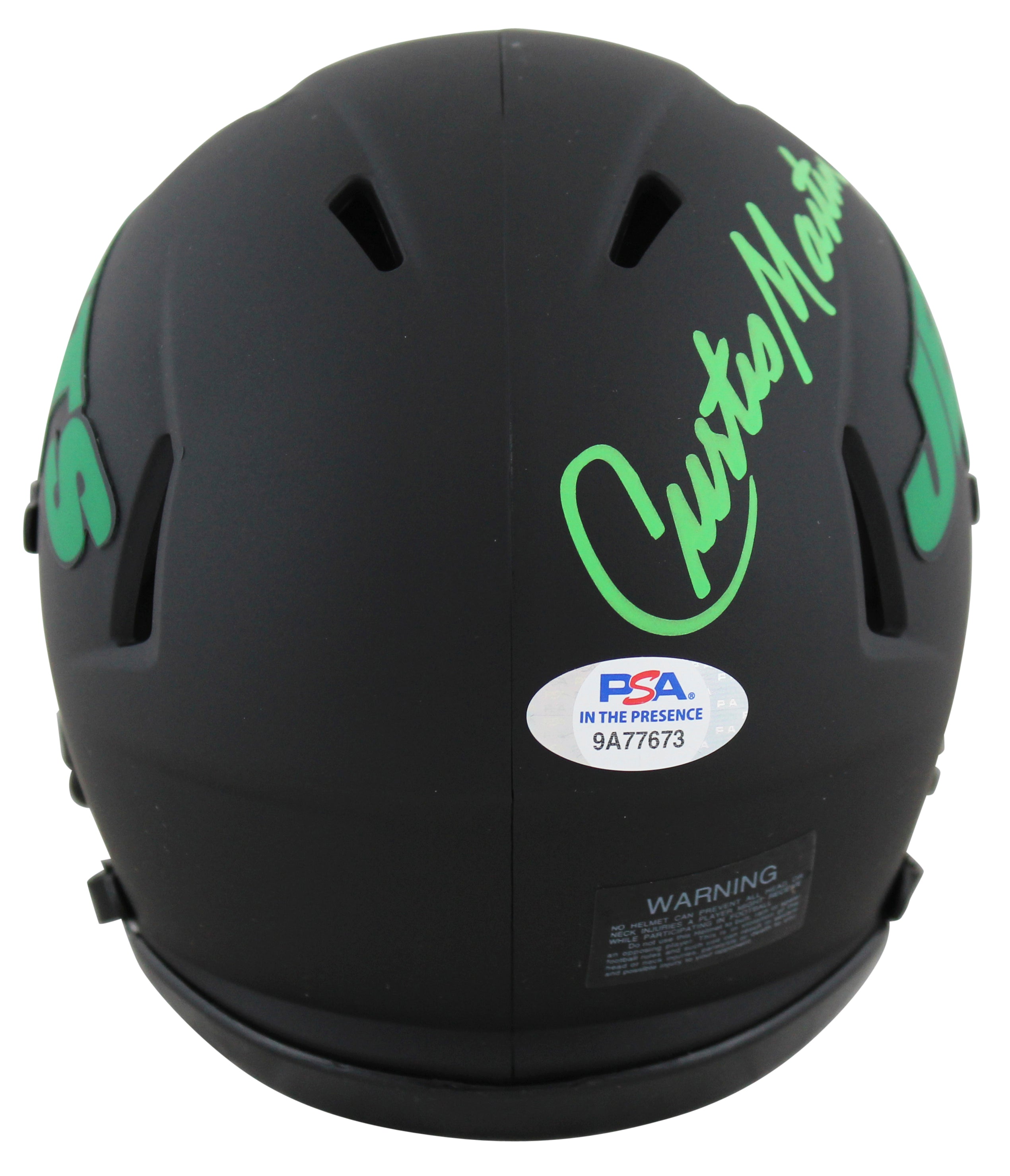 Jets Curtis Martin Authentic Signed Eclipse Speed Mini Helmet PSA/DNA Itp