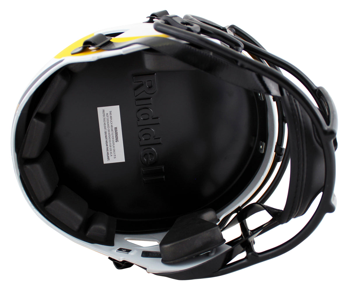 Rams Eric Dickerson & Marshall Faulk Signed Lunar Full Size Speed Rep Helmet BAS