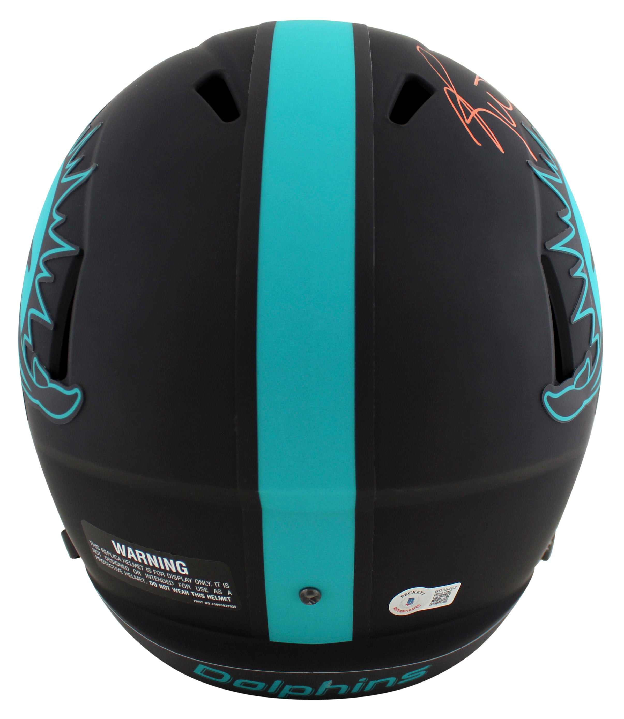 Dolphins Ricky Williams "SWE" Signed Eclipse Full Size Speed Rep Helmet BAS Wit