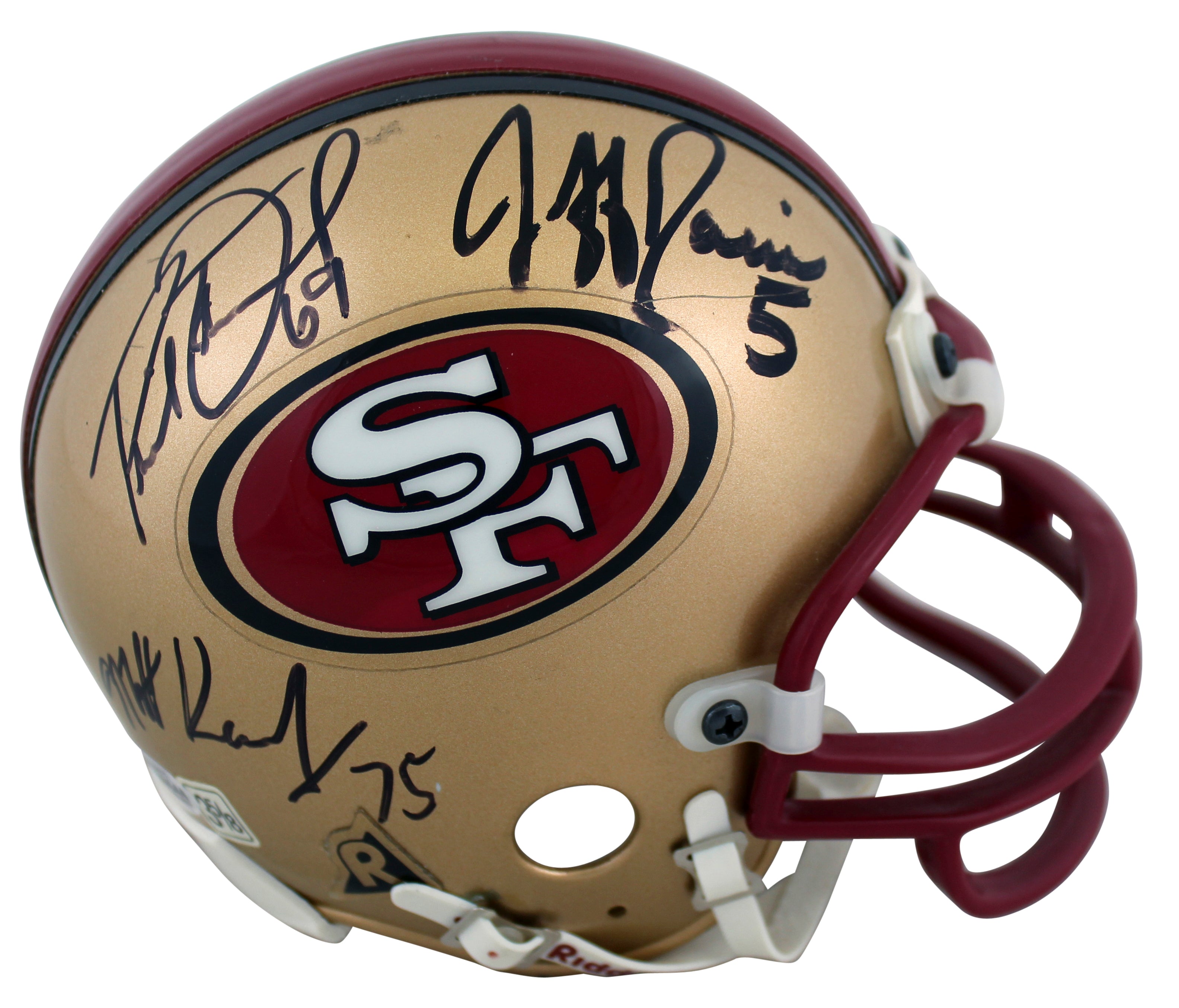 49ers (5) Jeff Garcia Authentic Signed Vintage Rep Mini Helmet BAS #A39644