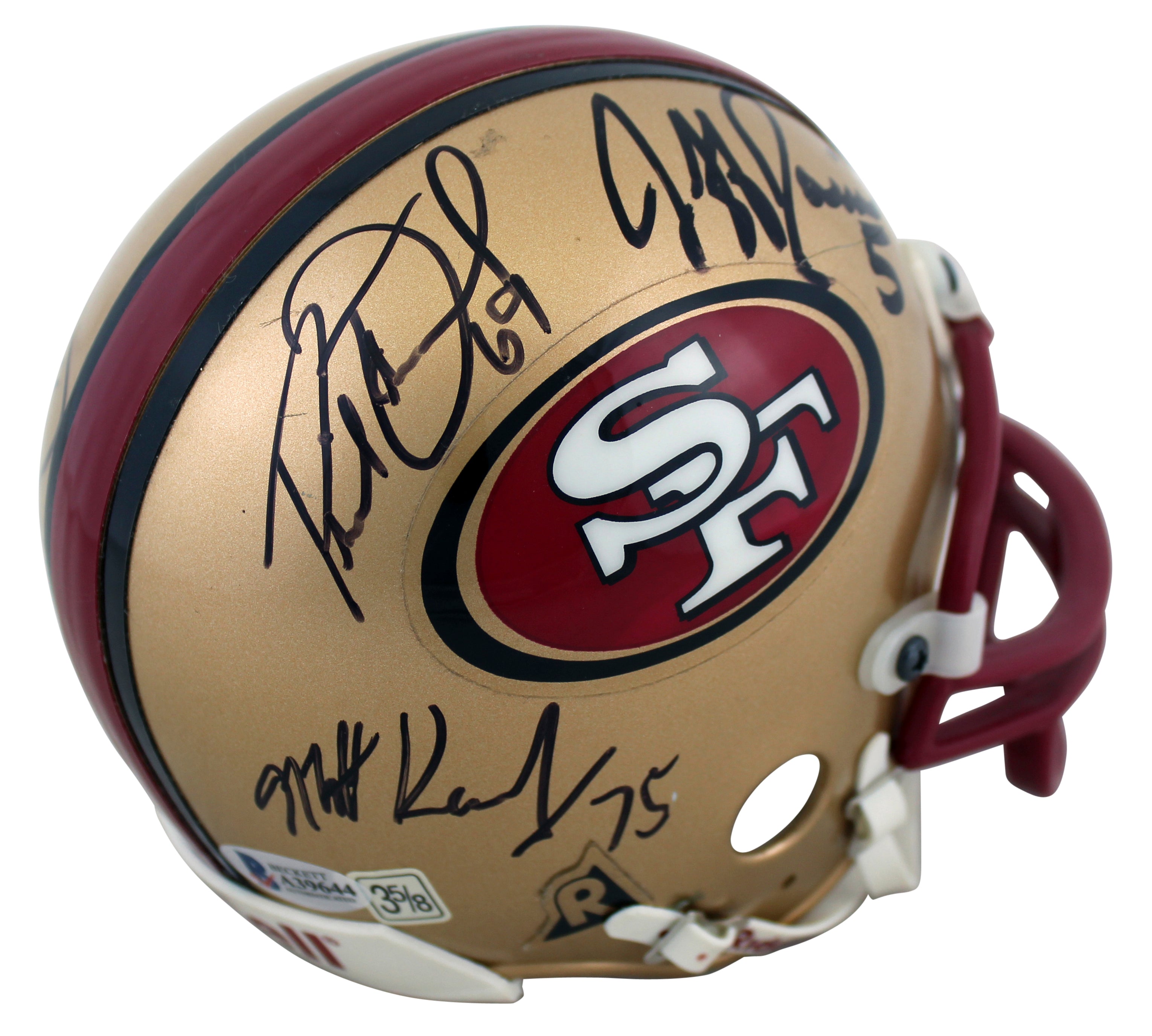 49ers (5) Jeff Garcia Authentic Signed Vintage Rep Mini Helmet BAS #A39644