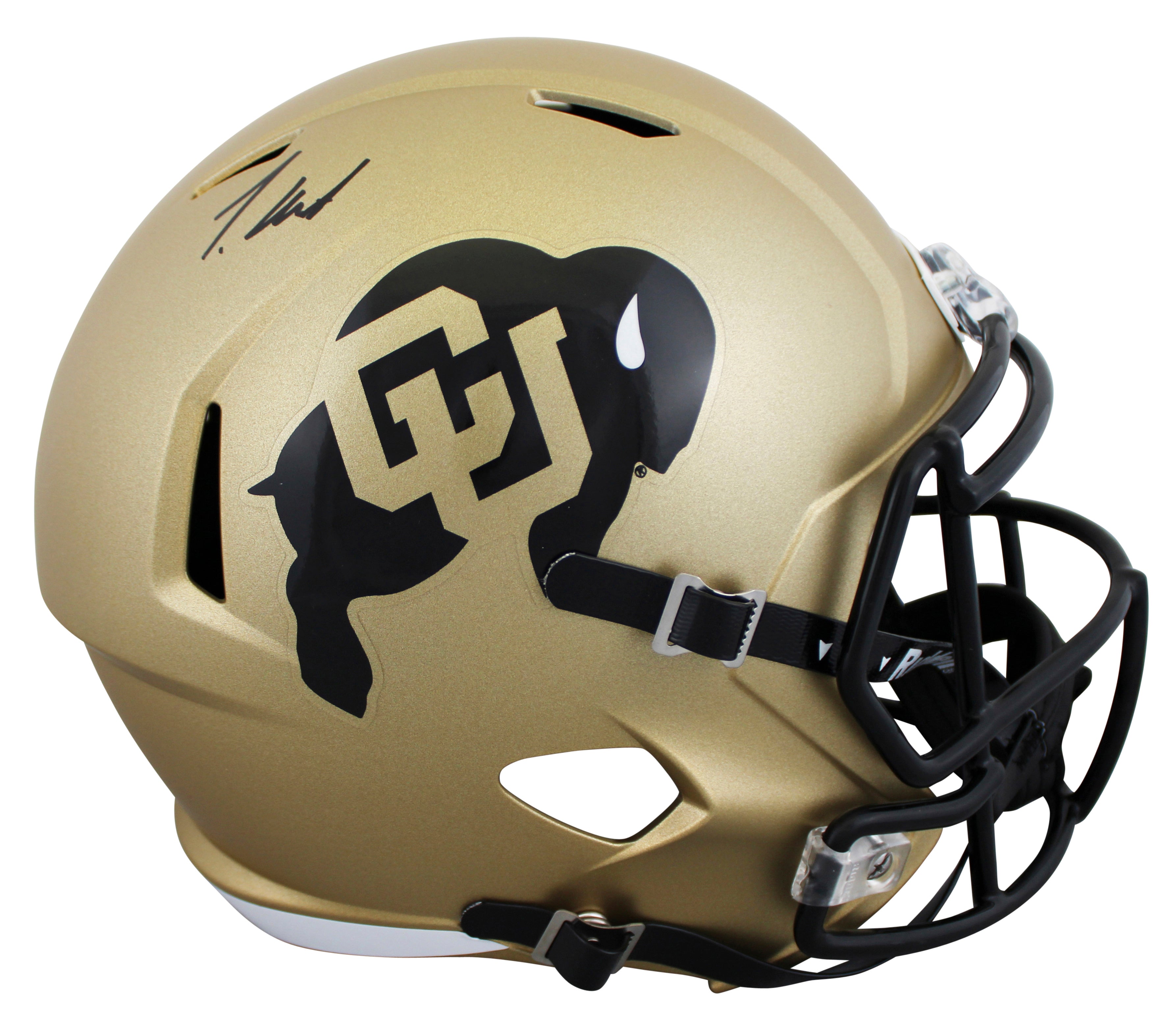 Colorado Travis Hunter Signed Full Size Speed Rep Helmet W/ Case BAS Witnessed
