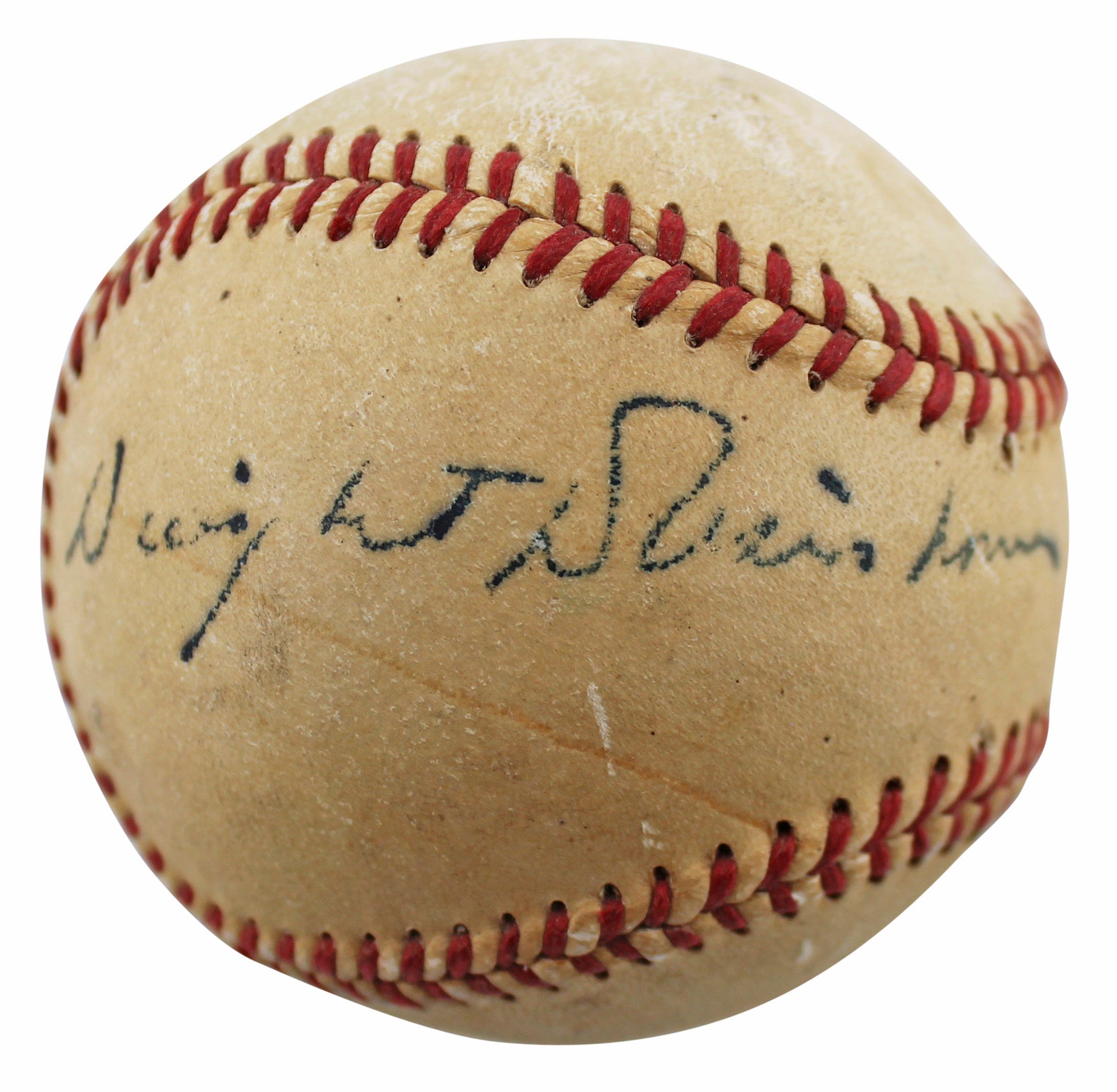 Dwight D. Eisenhower Authentic Signed WIlliam Harridge Oal Baseball BAS & PSA