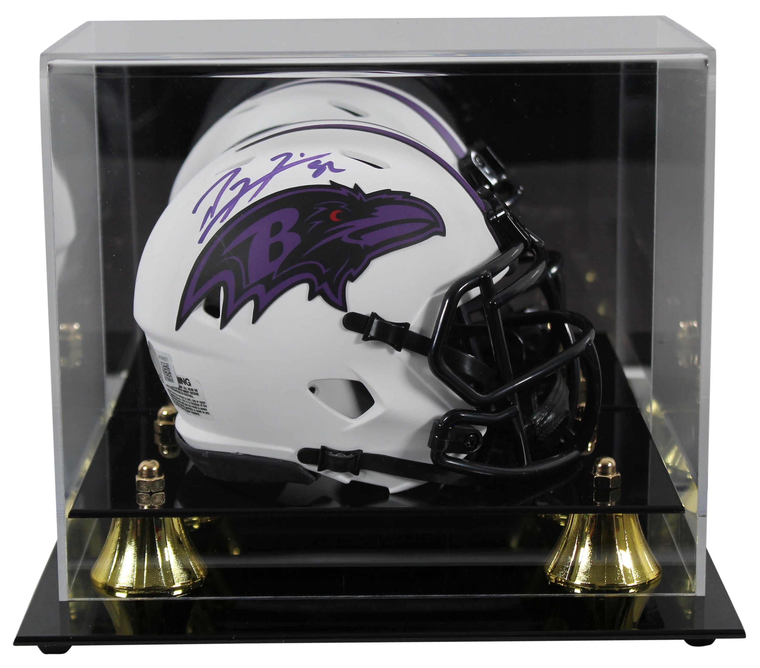 Ravens Ray Lewis Authentic Signed Lunar Speed Mini Helmet w/ Case BAS Witnessed