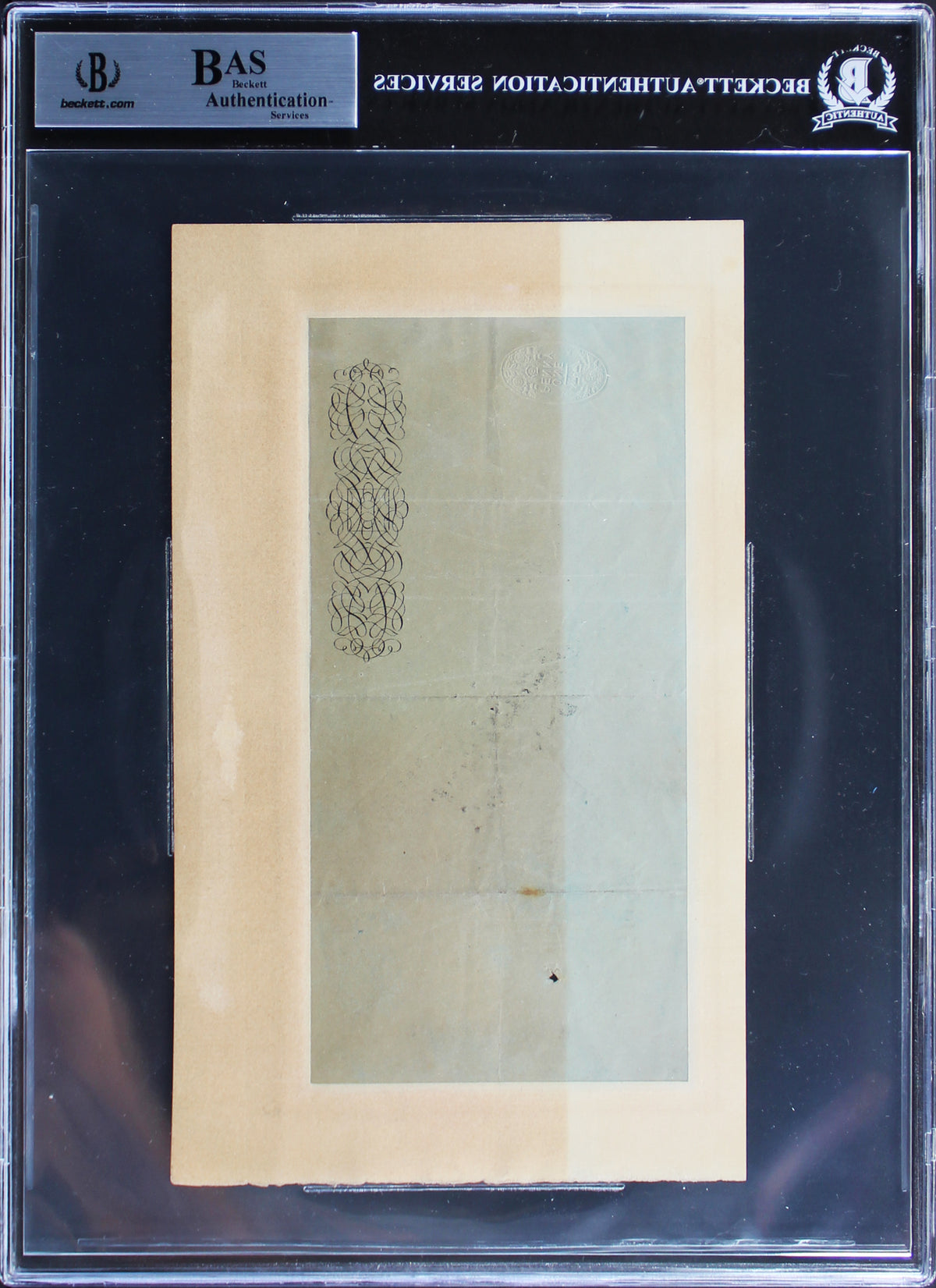 Charles Dickens Authentic Signed 5.25x9 1866 Check Autographed BAS Slabbed
