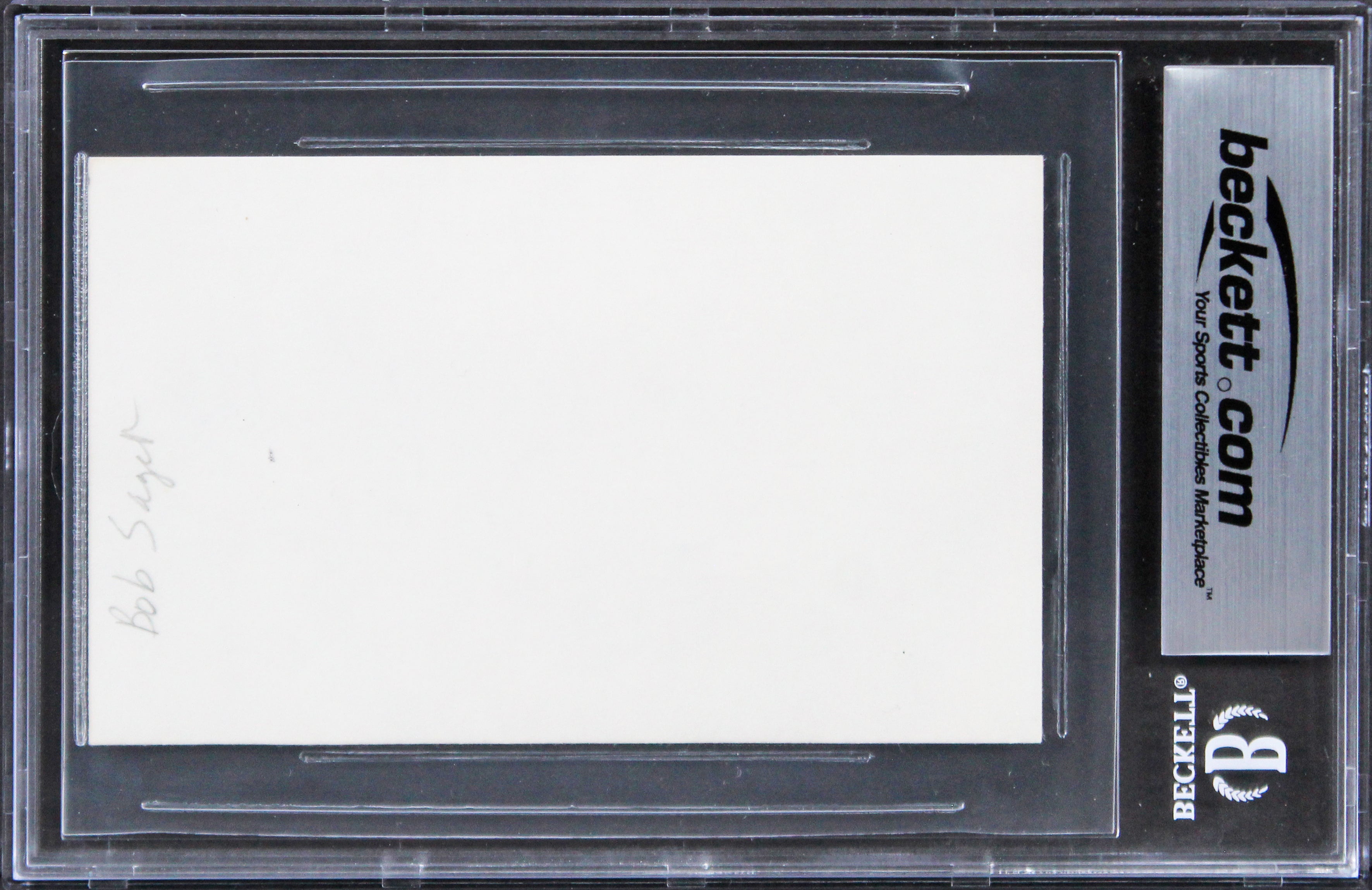 Bob Saget Full House Authentic Signed 3x5 Index Card Autographed BAS Slabbed