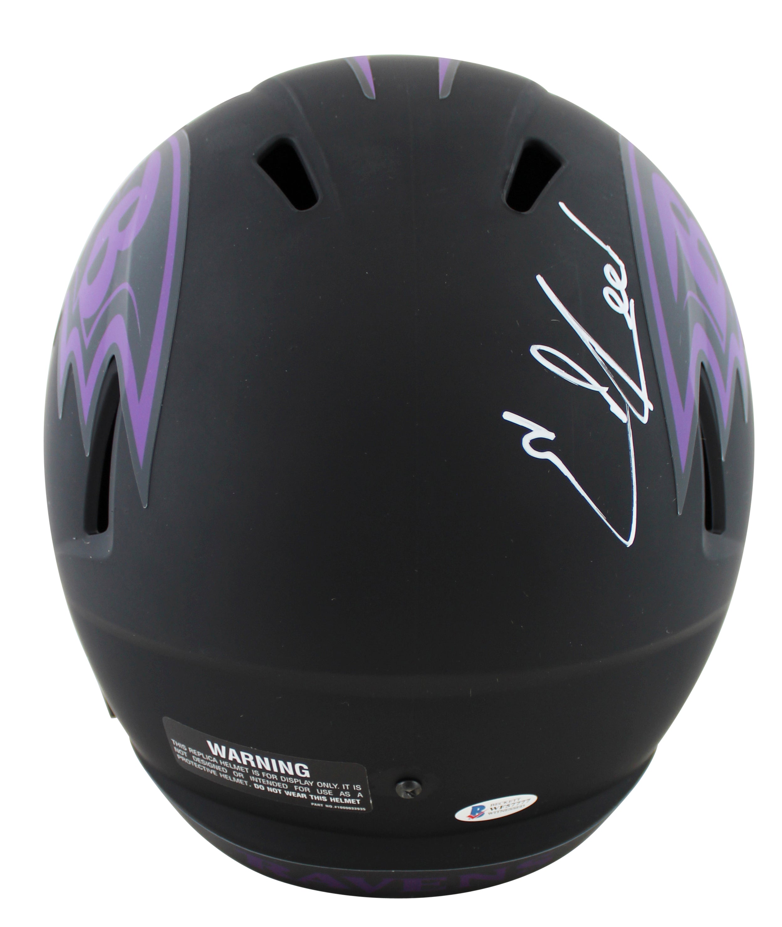 Ravens Ed Reed Authentic Signed Eclipse Full Size Speed Rep Helmet BAS Witnessed