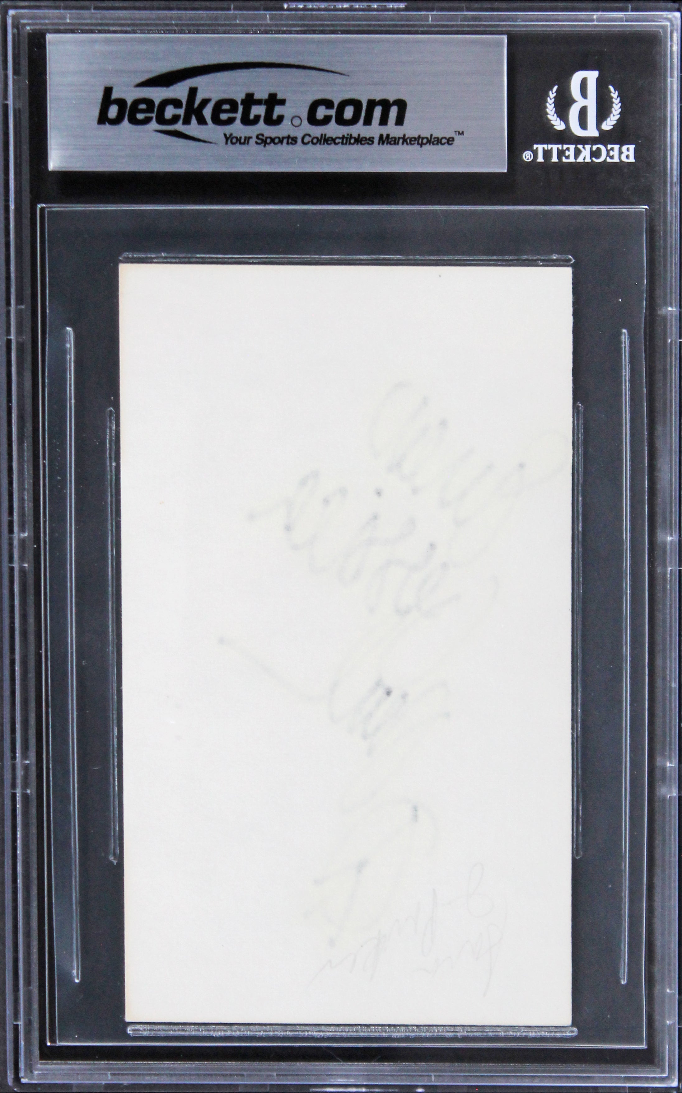 Sarah Jessica Parker Sex And The City "Peace" Signed 3x5 Index Card BAS Slab 2