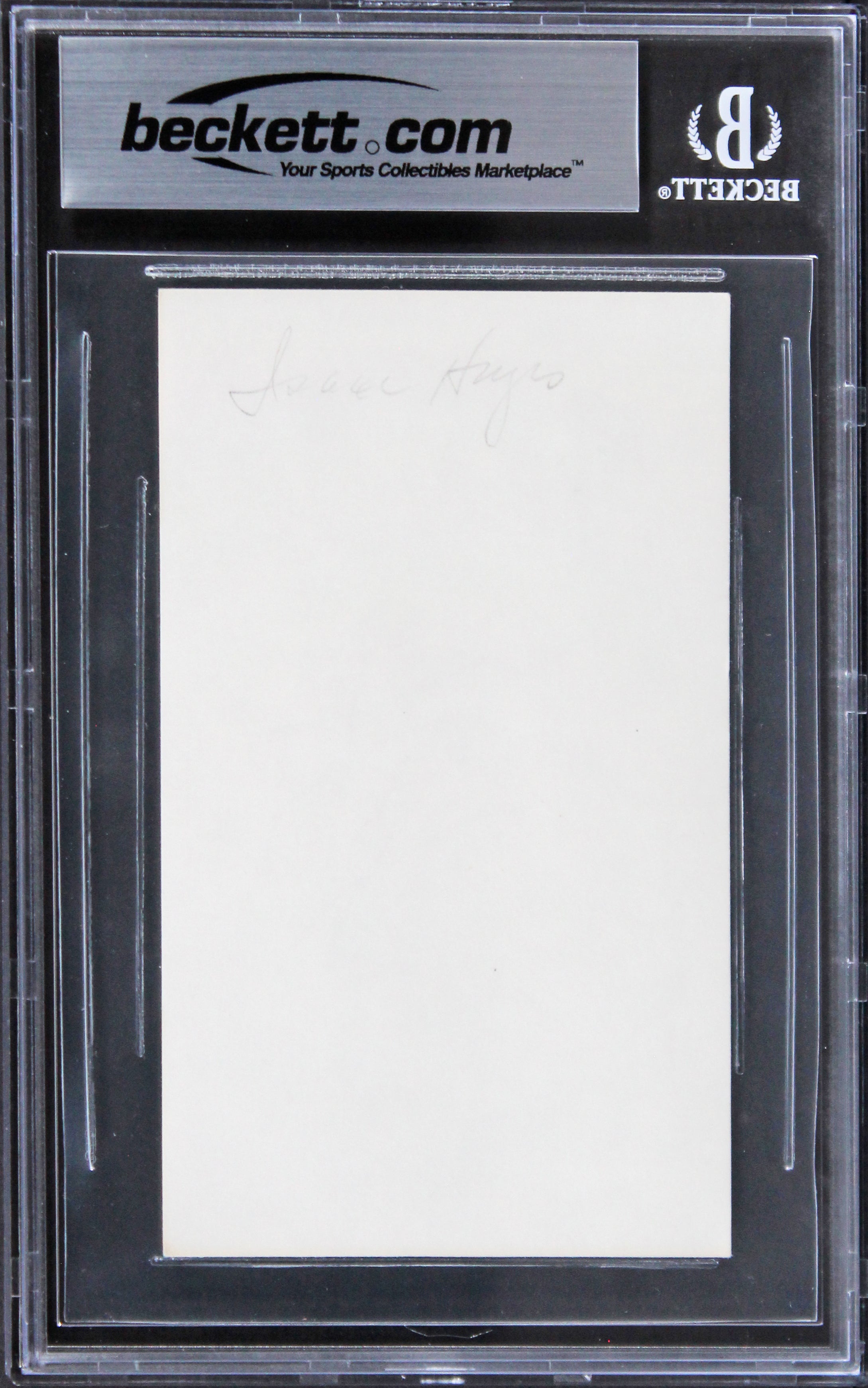 Isaac Hayes South Park Authentic Signed 3x5 Index Card Autographed BAS Slabbed