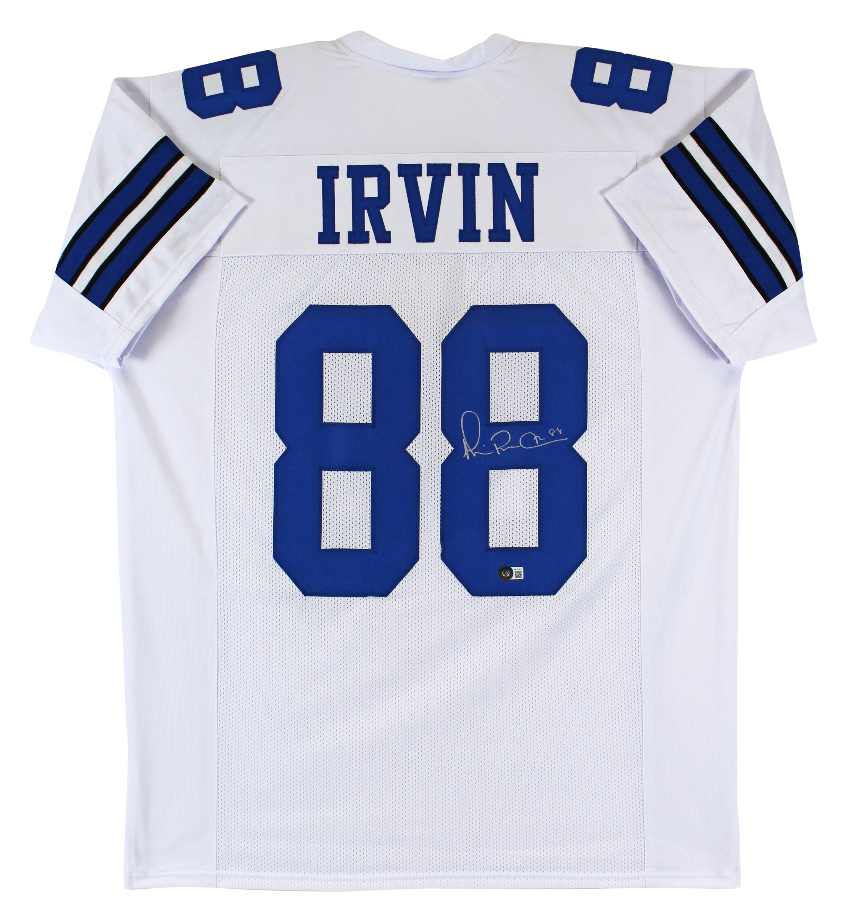 ** HOLIDAY DOORBUSTER ** Michael Irvin Authentic Signed White Pro Style Jersey Autographed BAS Witnessed