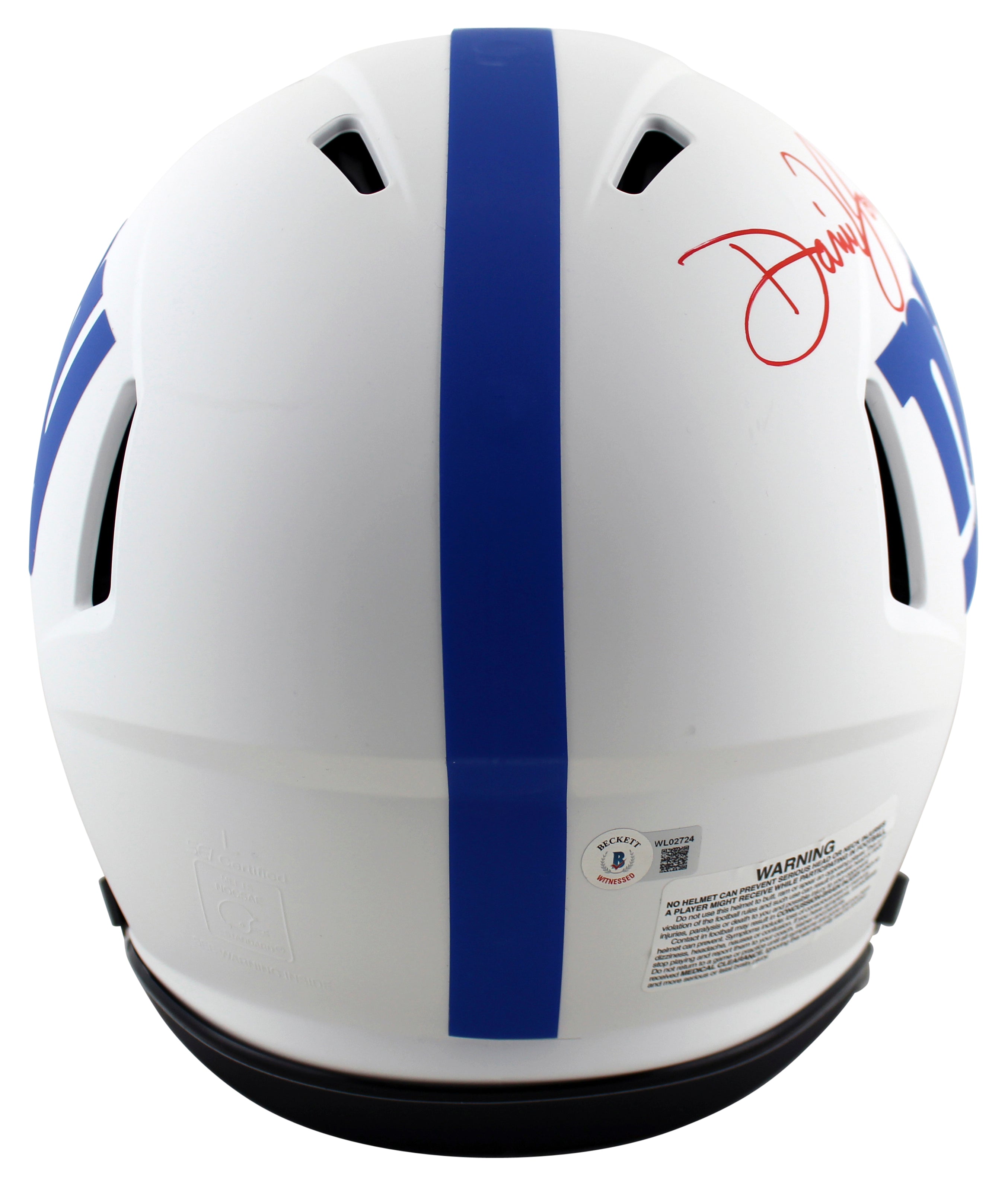 Giants Daniel Jones Signed Lunar Full Size Speed Proline Helmet BAS Witnessed