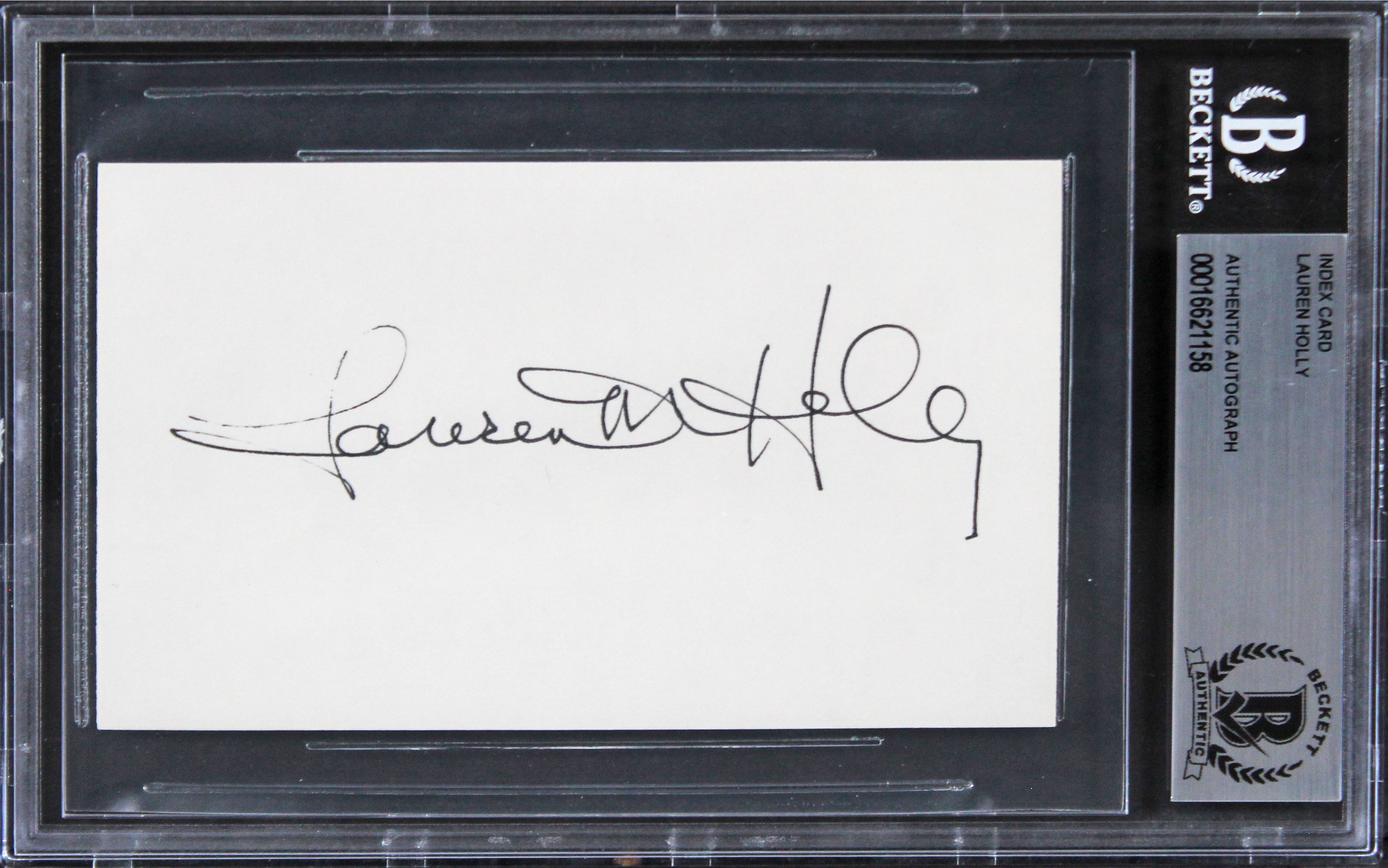 Lauren Holly Dumb and Dumber Authentic Signed 3x5 Index Card BAS Slabbed 2