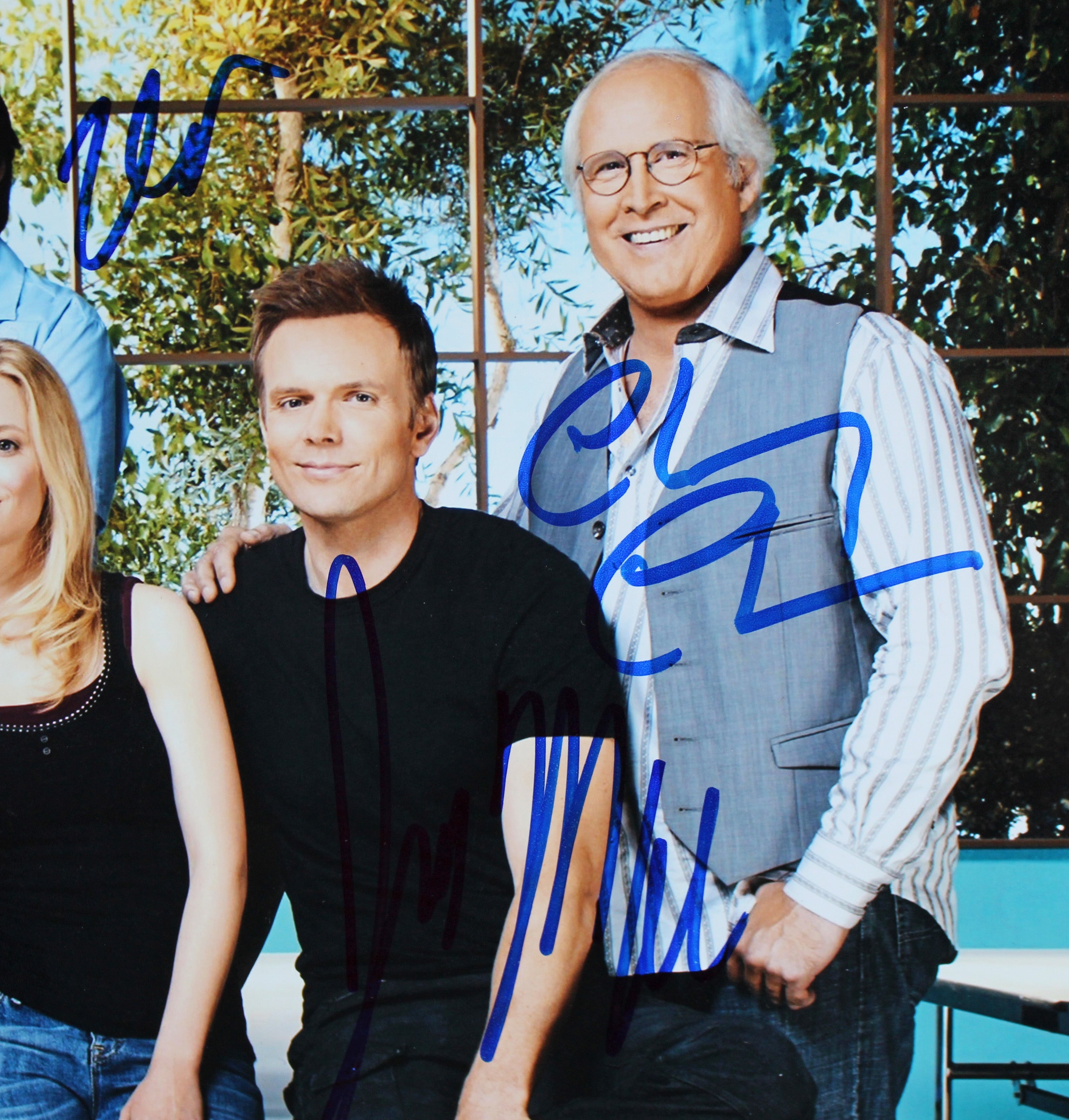 Community (7) Chase, McHale, Glover, Brie, Jeong Signed 12x18 Photo BAS #AB14375