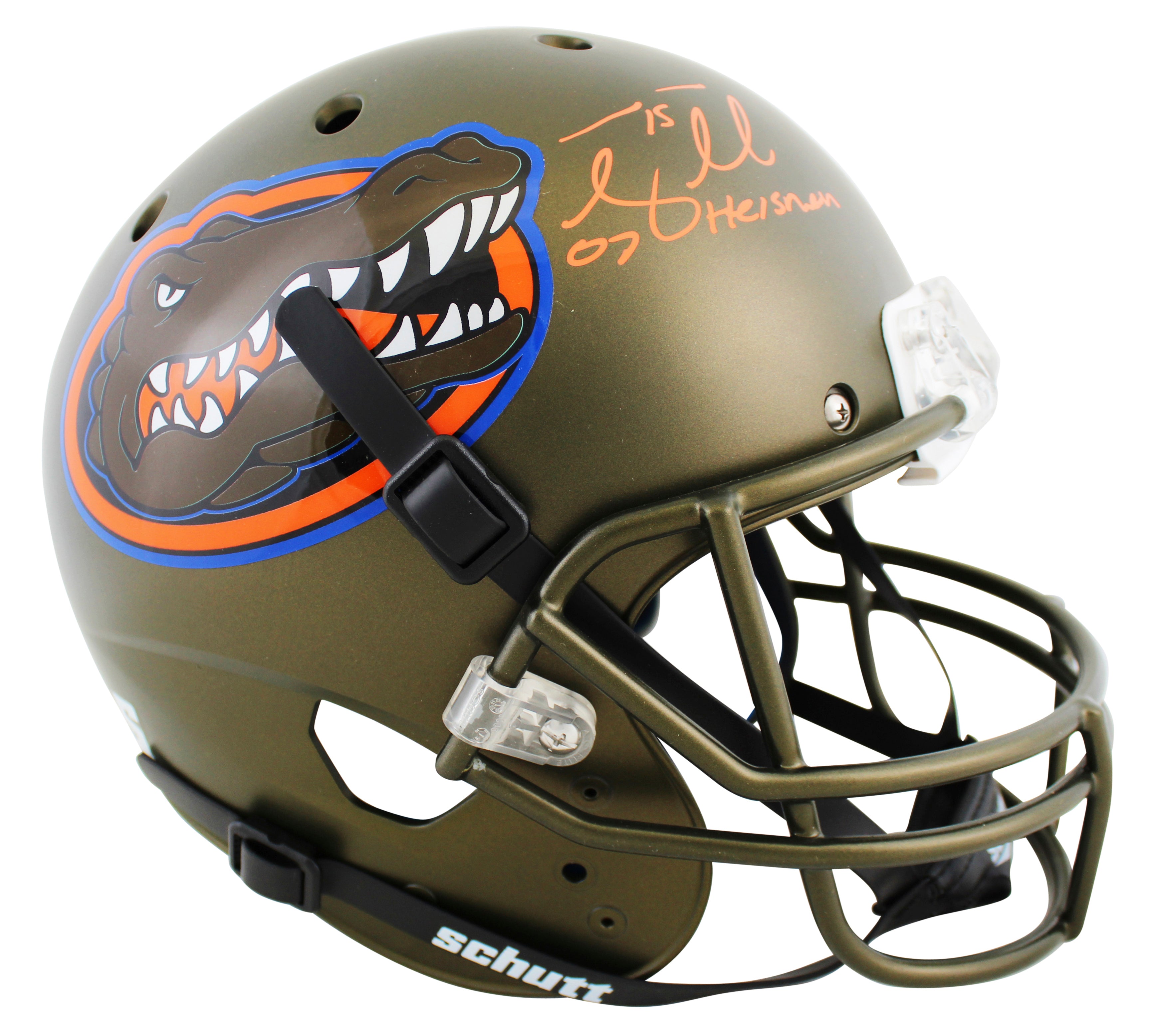 Florida Tim Tebow Authentic Signed Green Schutt Full Size Rep Helmet BAS Witness