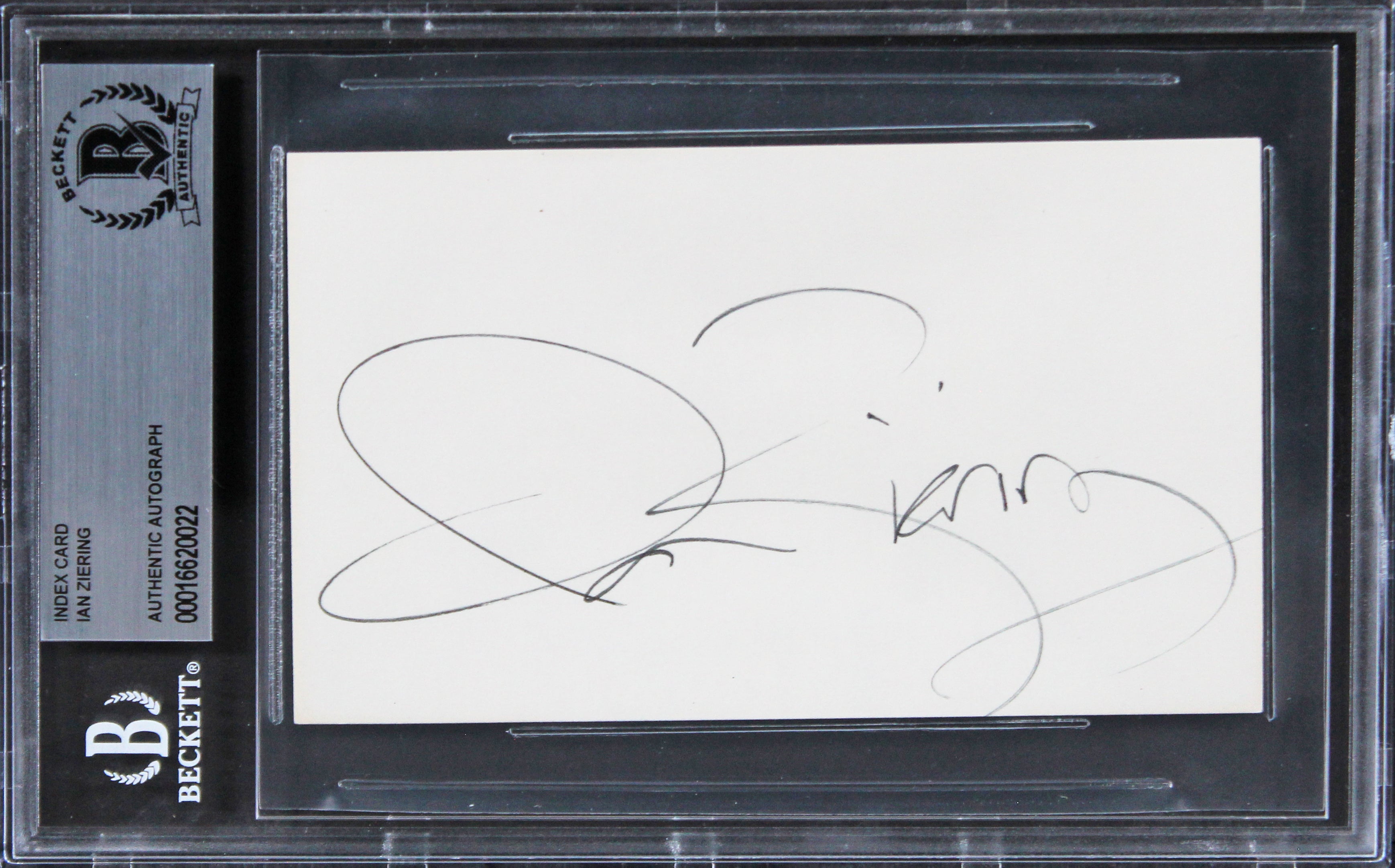 Ian Ziering Beverly Hills 90210 Authentic Signed 3x5 Index Card BAS Slabbed 2