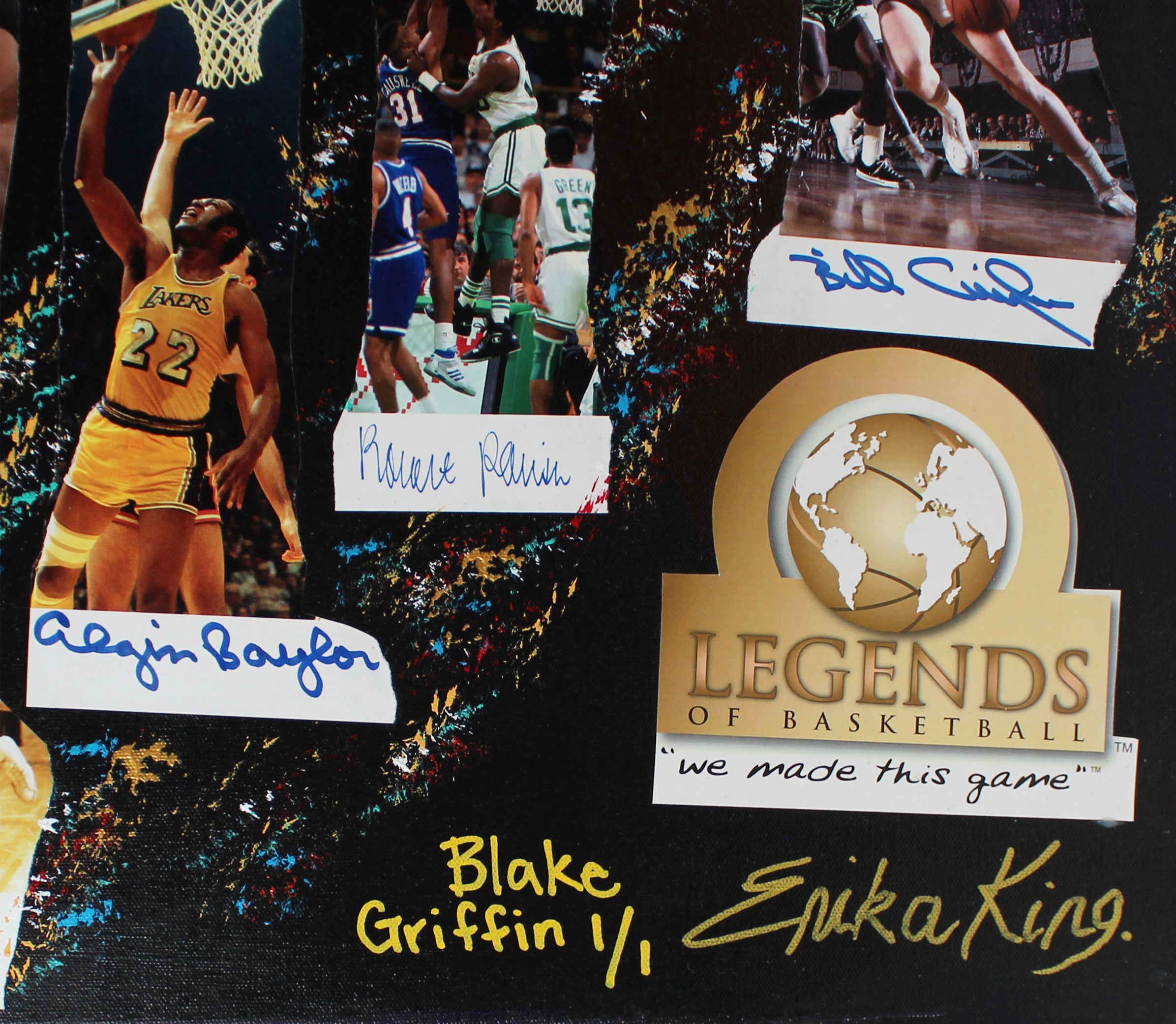 2013 NBA 60 Greatest "NBA Legends Of Basketball" Signed Lithograph JSA #BB53953