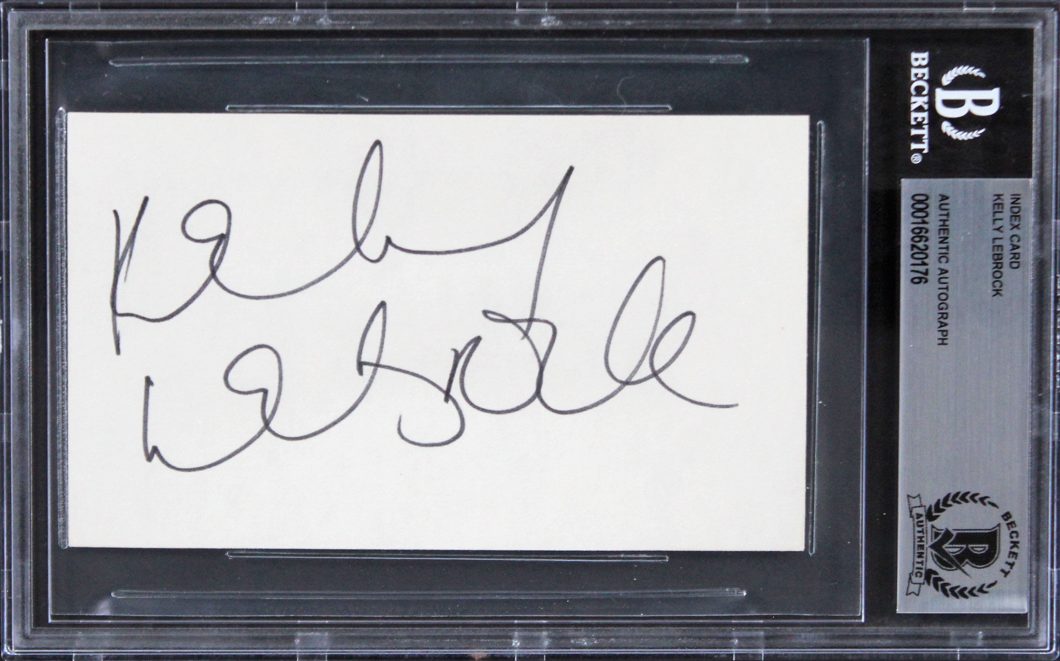 Kelly Lebrock Hard to Kill Authentic Signed 3x5 Index Card BAS Slabbed