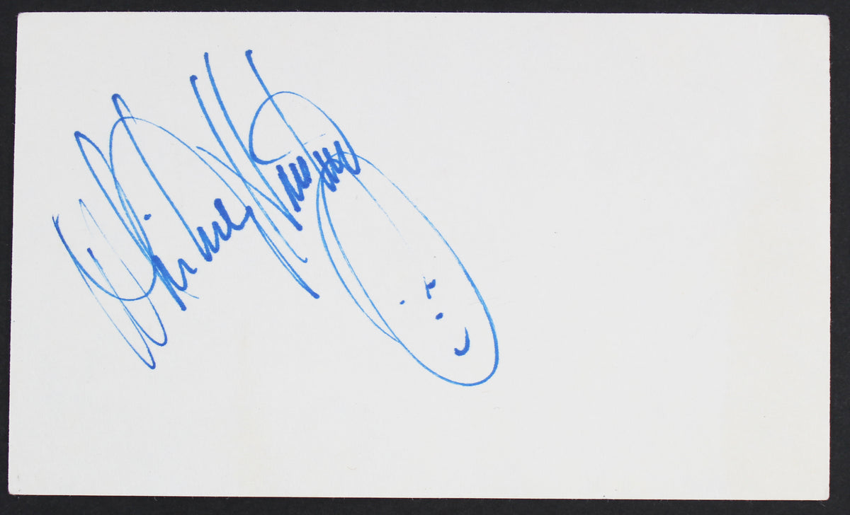 Whitney Houston Authentic Signed 3x5 Index Card 
Autographed JSA #XX60015
