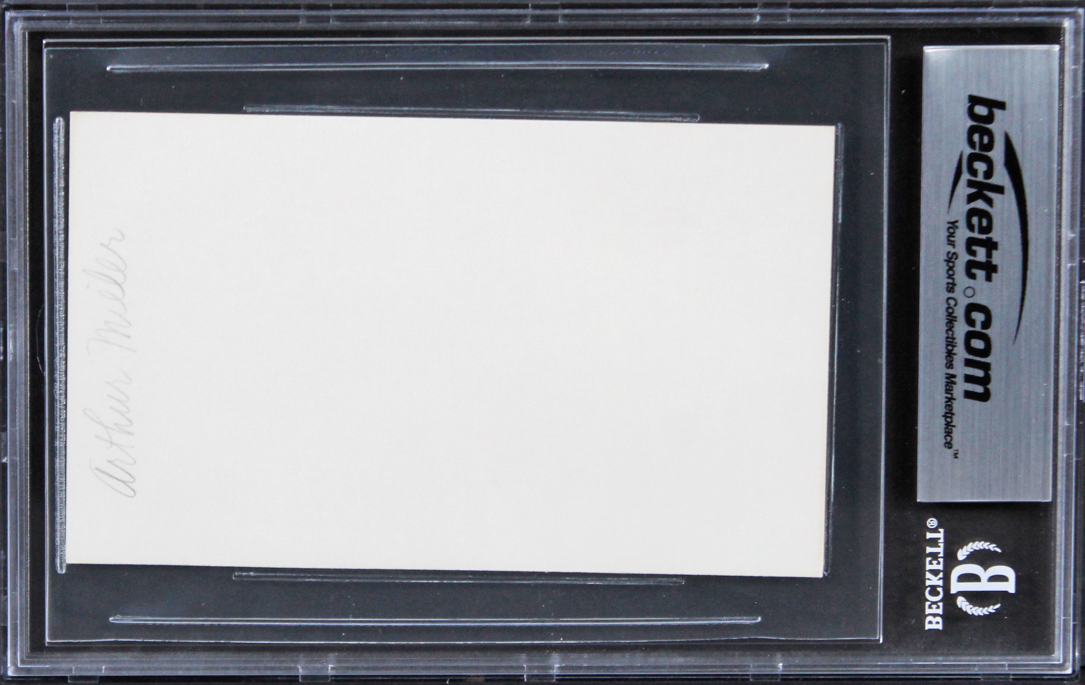 Arthur Miller The Crucible Authentic Signed 3x5 Index Card BAS Slabbed