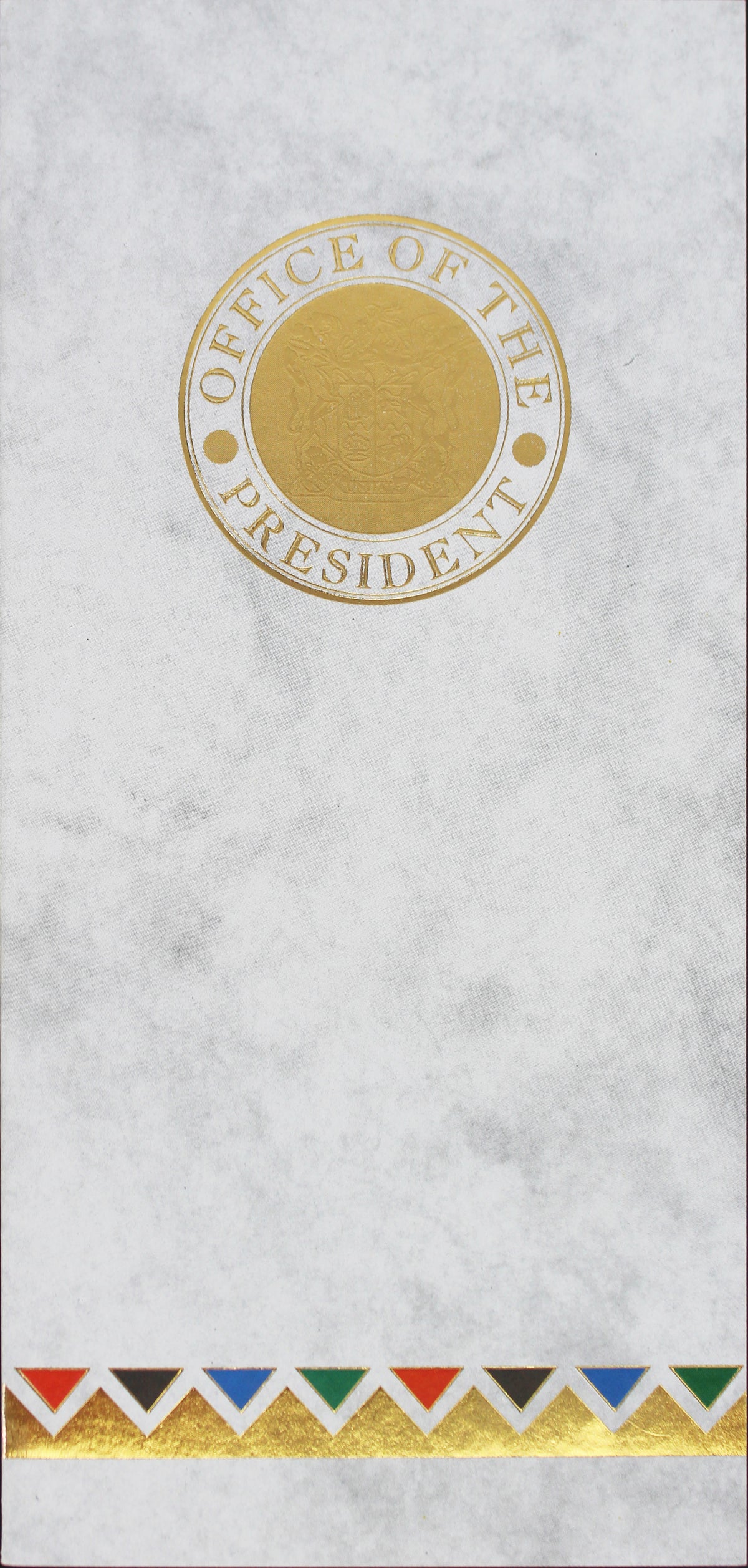 Nelson Mandela Signed 4x8.25 Office Of The President Program JSA #XX60006