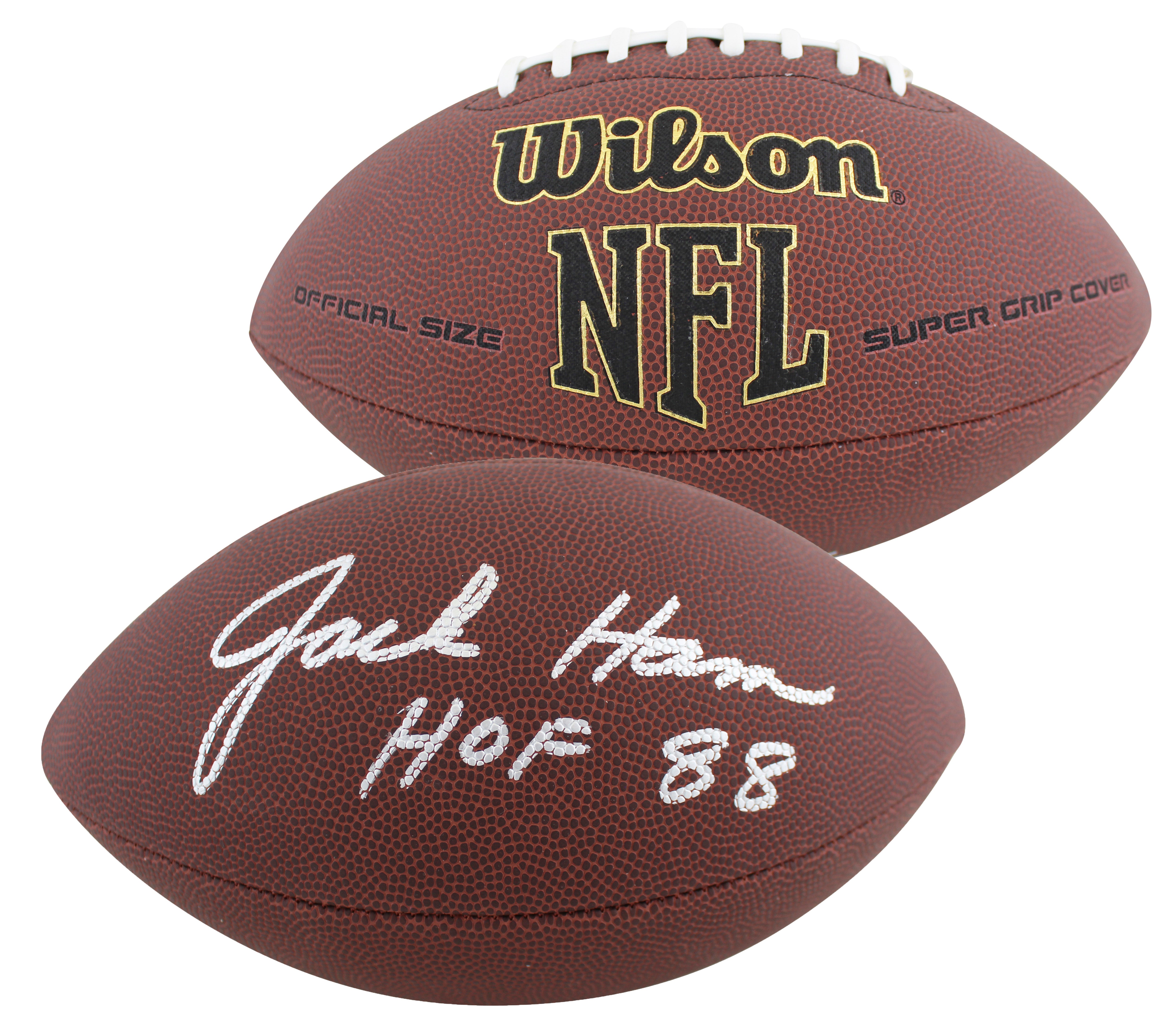 Steelers Jack Ham "HOF 88" Signed Wilson Super Grip Nfl Football BAS Witnessed