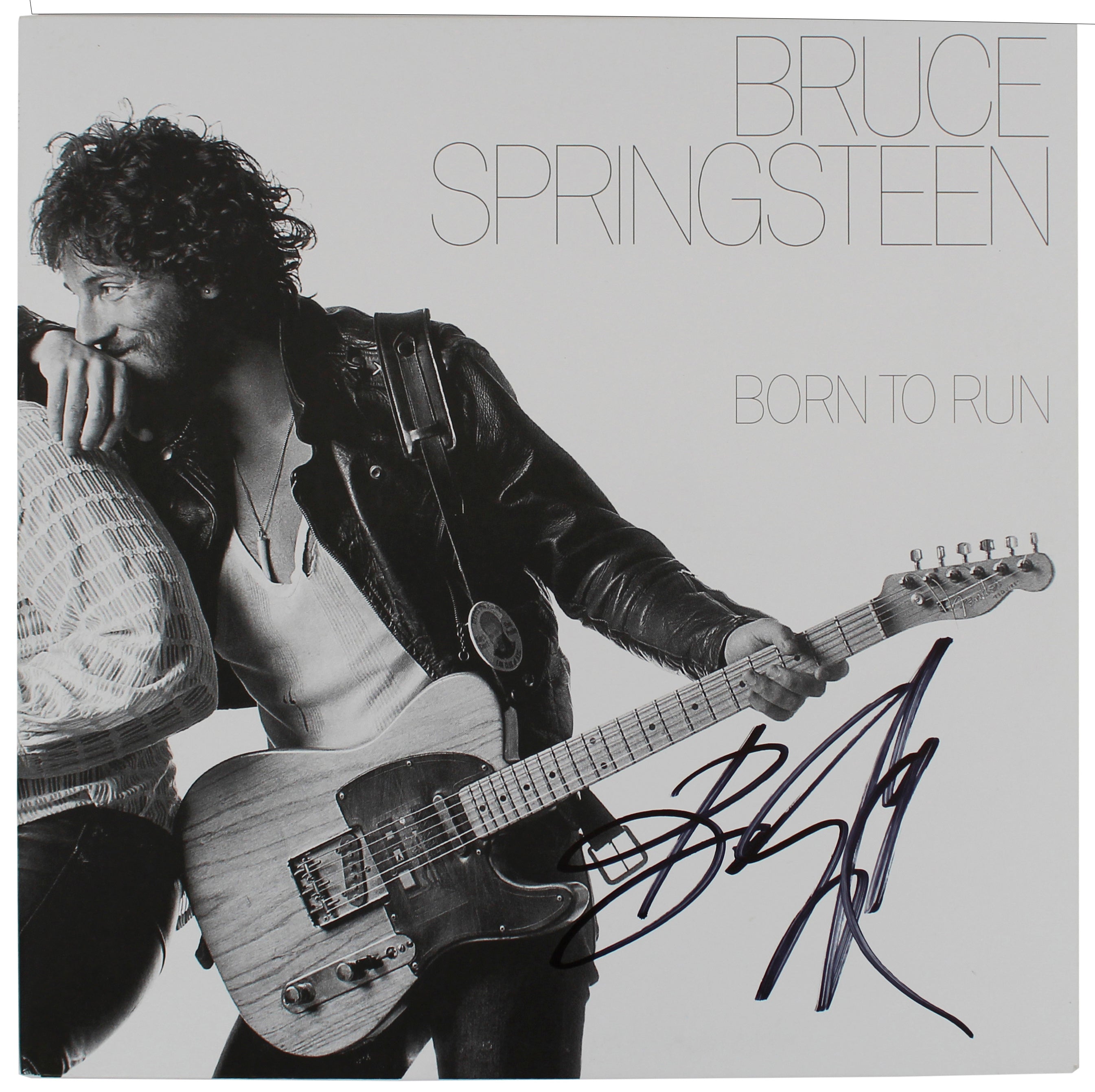 Bruce Springsteen Authentic Signed Born To Run Album Cover BAS #A71948