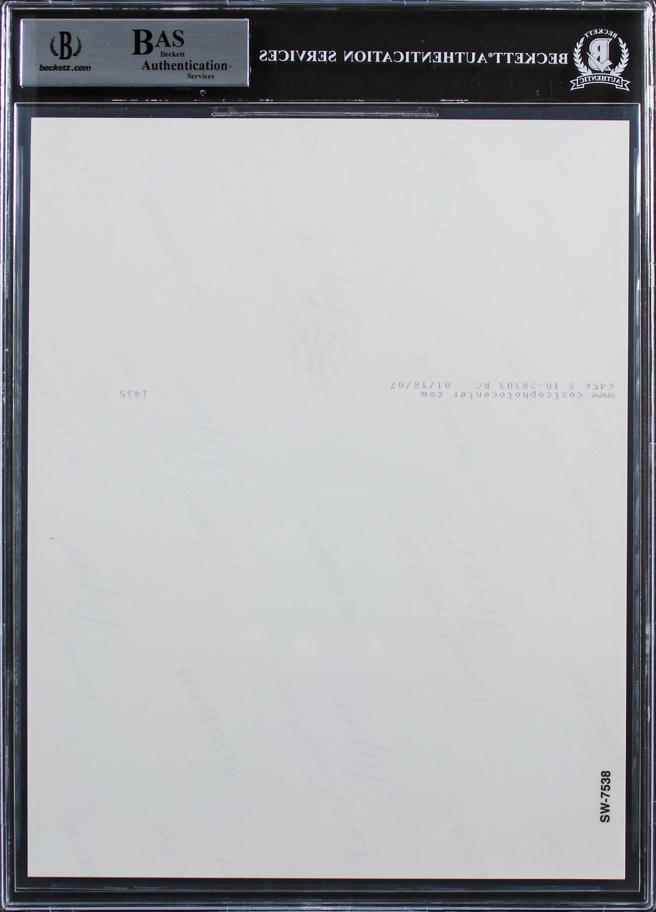 Mark Hamill Star Wars "Apply Make-Up Here" Authentic Signed 8x10 Photo BAS Slab