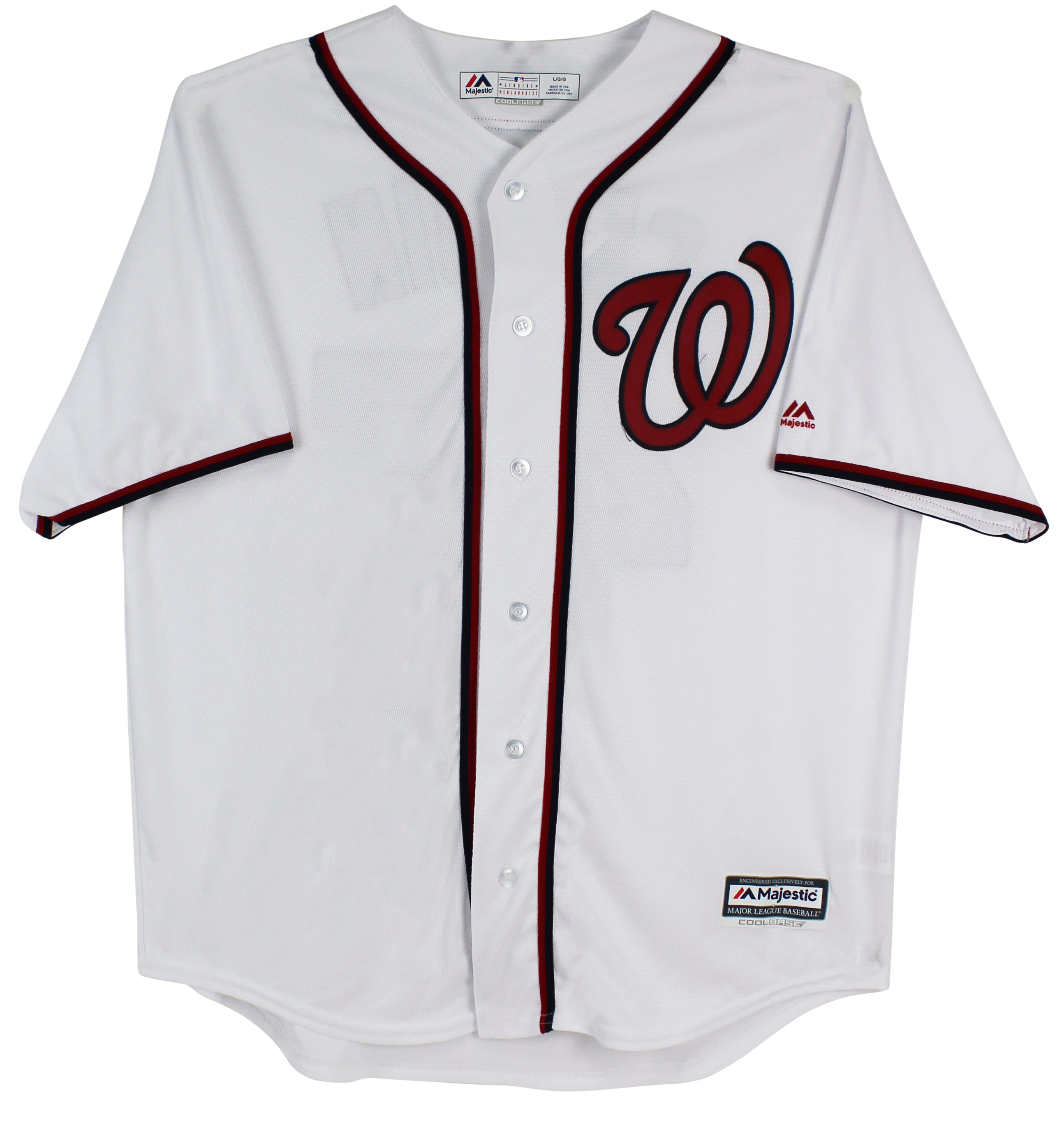 Nationals Patrick Corbin Signed White Majestic Coolbase Jersey BAS Witnessed