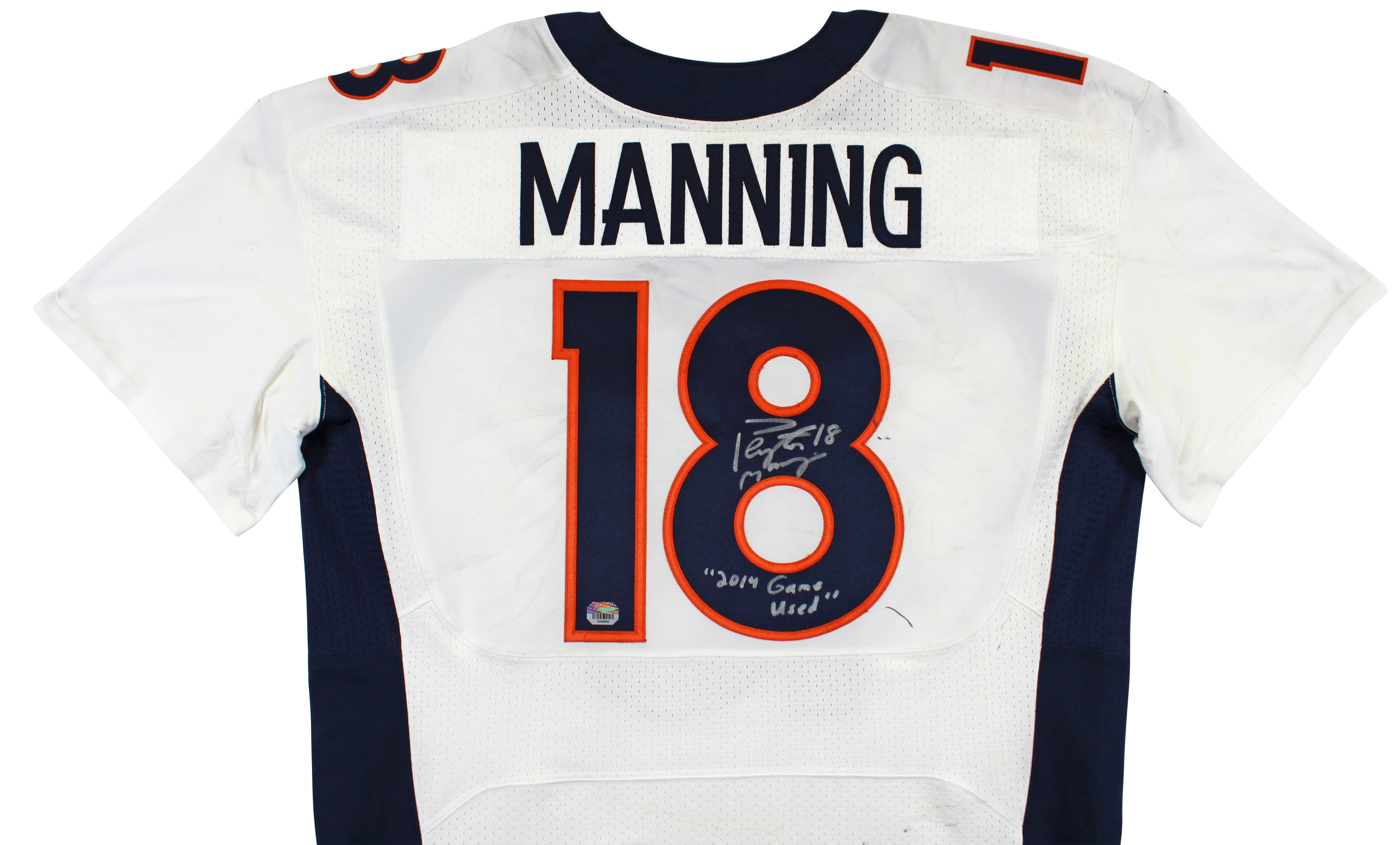 Broncos Peyton Manning 2014 Game Used Signed Nike Jersey Photomatched & Fanatics